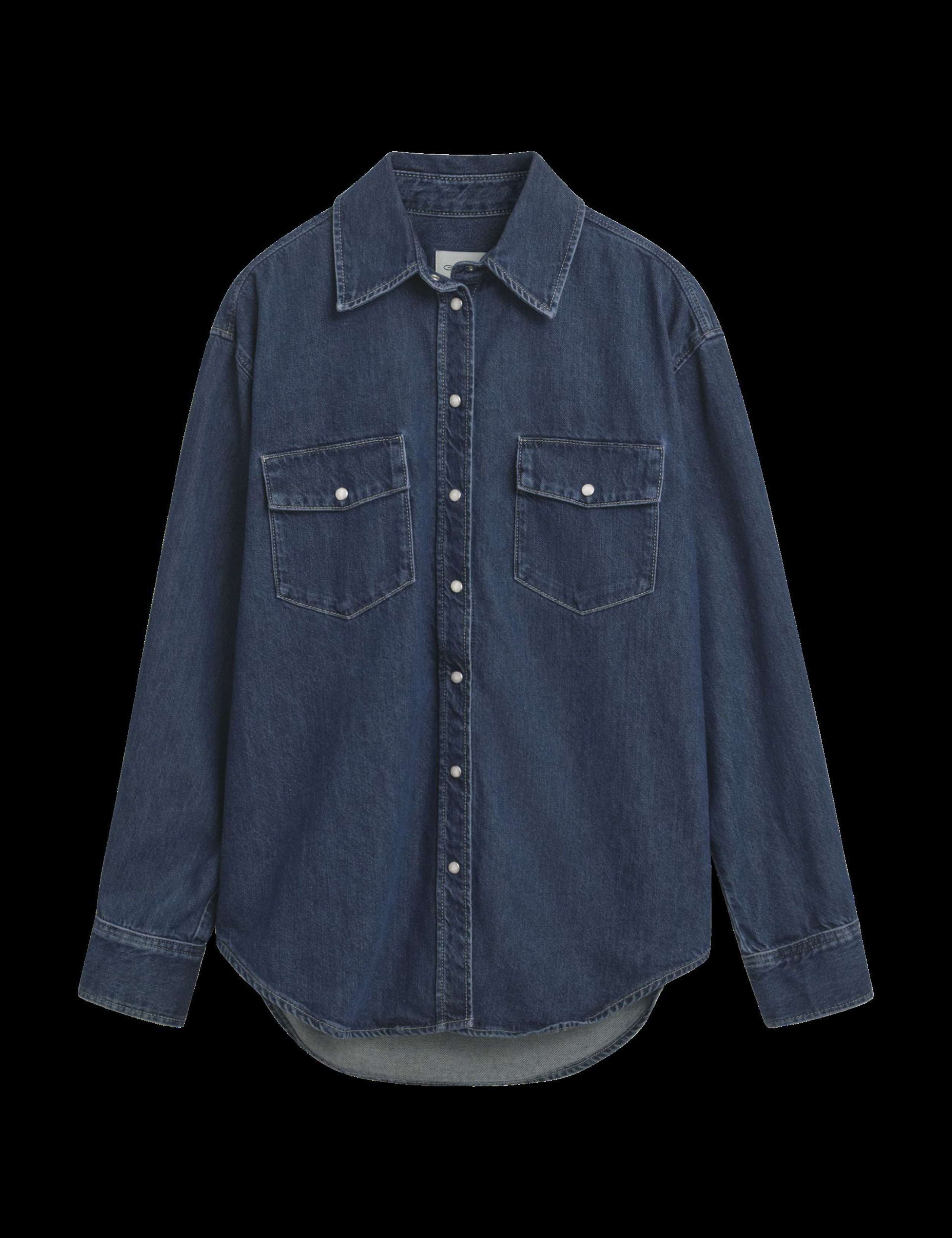 Pure Cotton Denim Relaxed Shirt 2 of 6