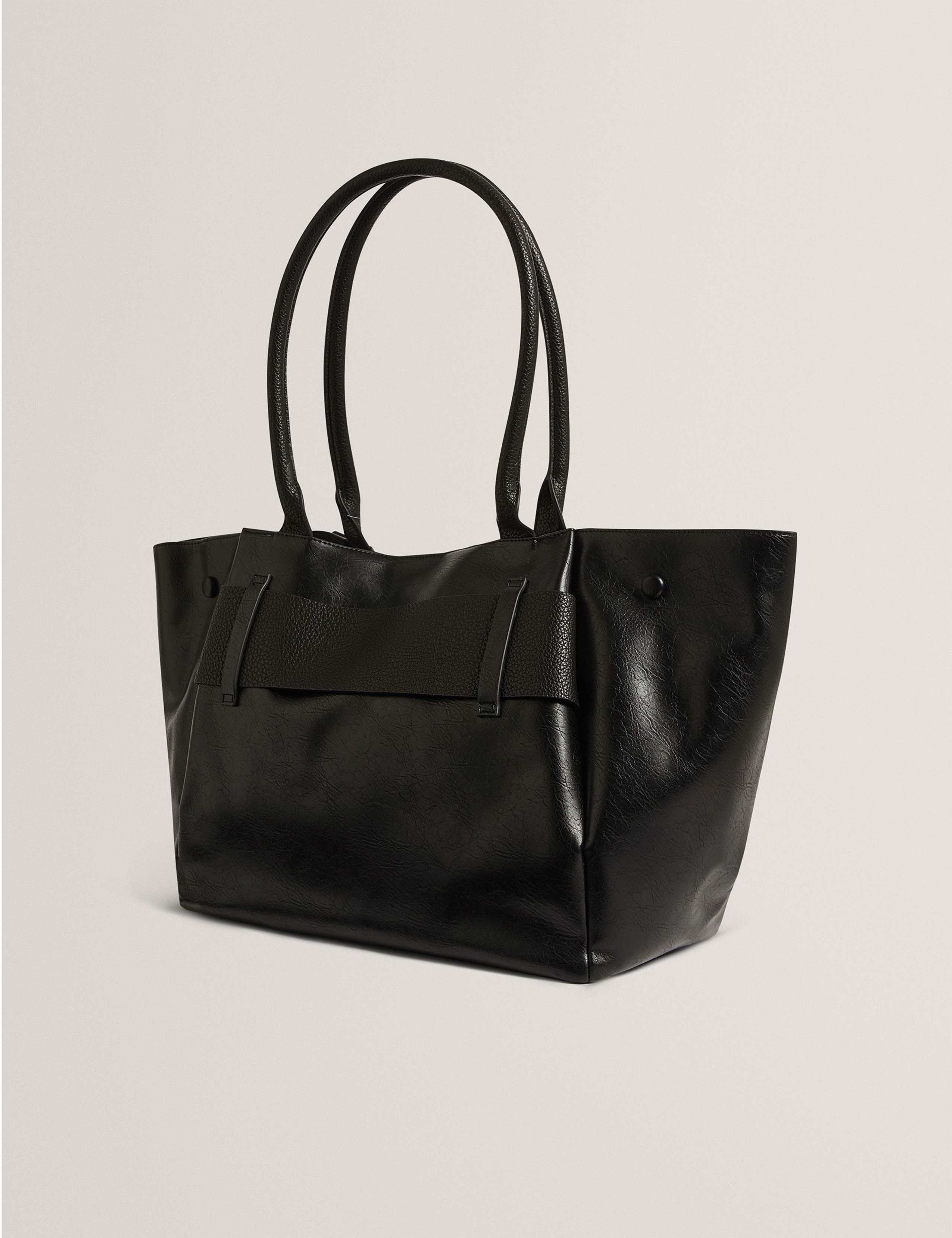 Faux Leather Knot Bow Tote Bag 5 of 5