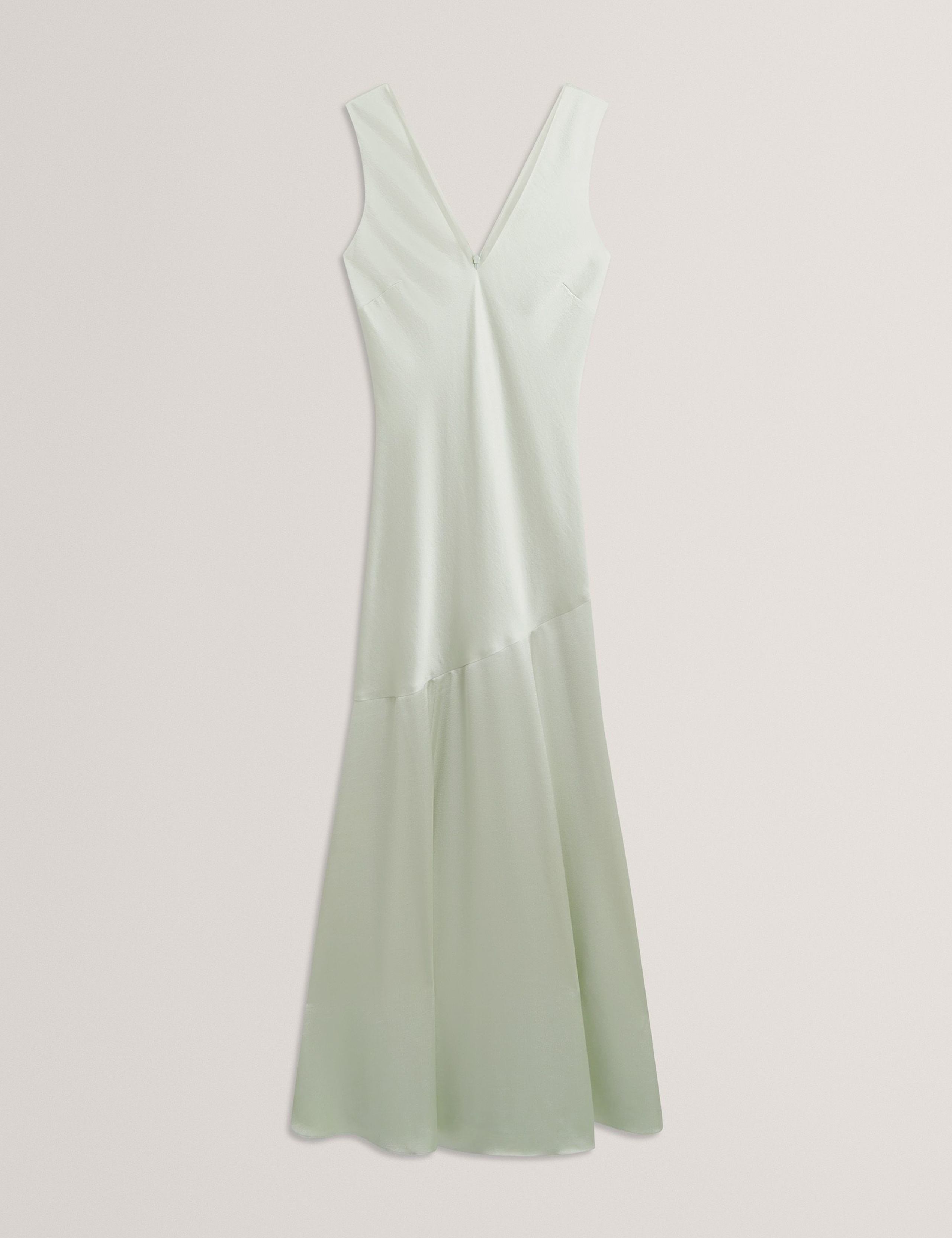 V-Neck Diagonal Seam Maxi Slip Dress 2 of 7
