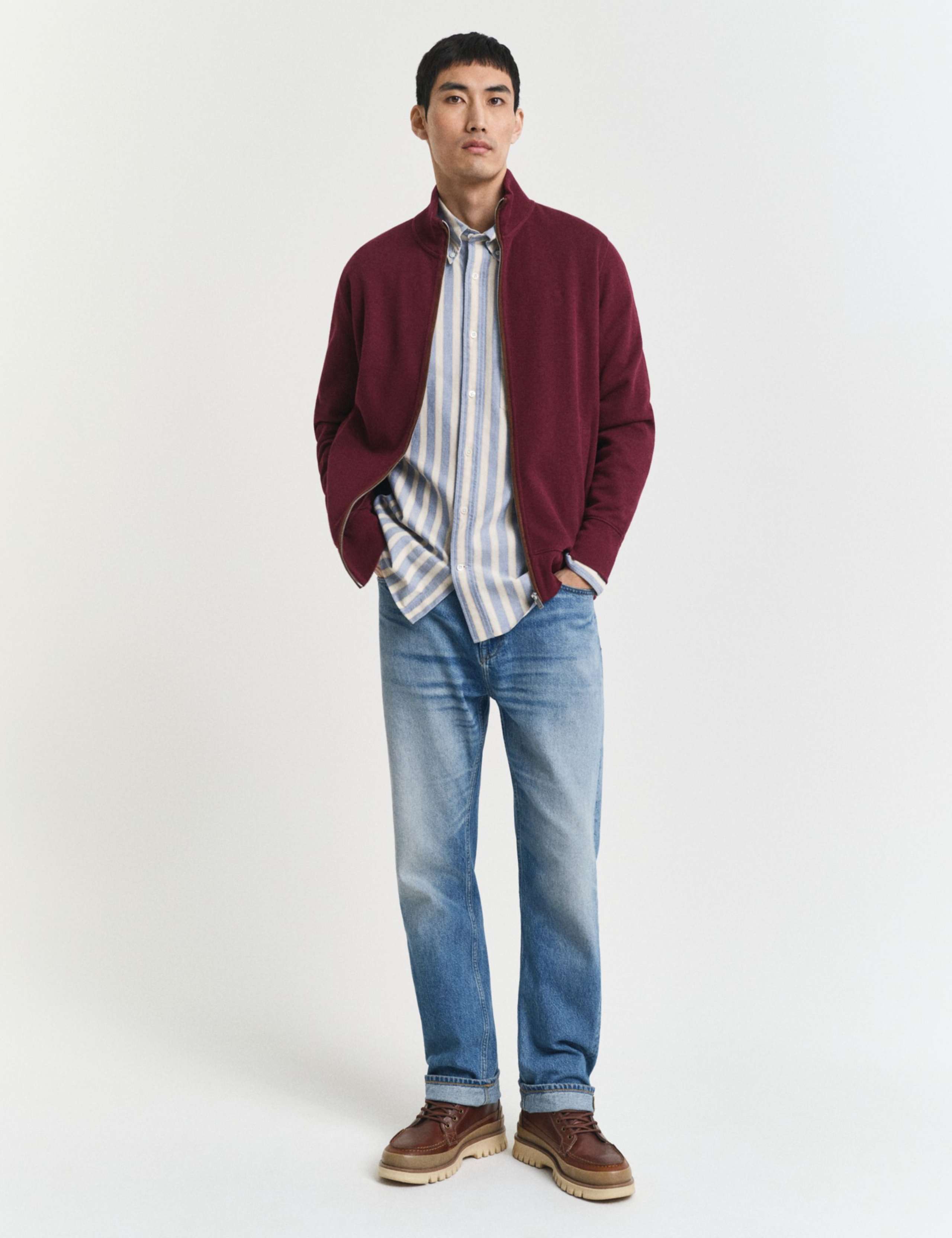 Pure Cotton Funnel Neck Zip Up Cardigan 2 of 4