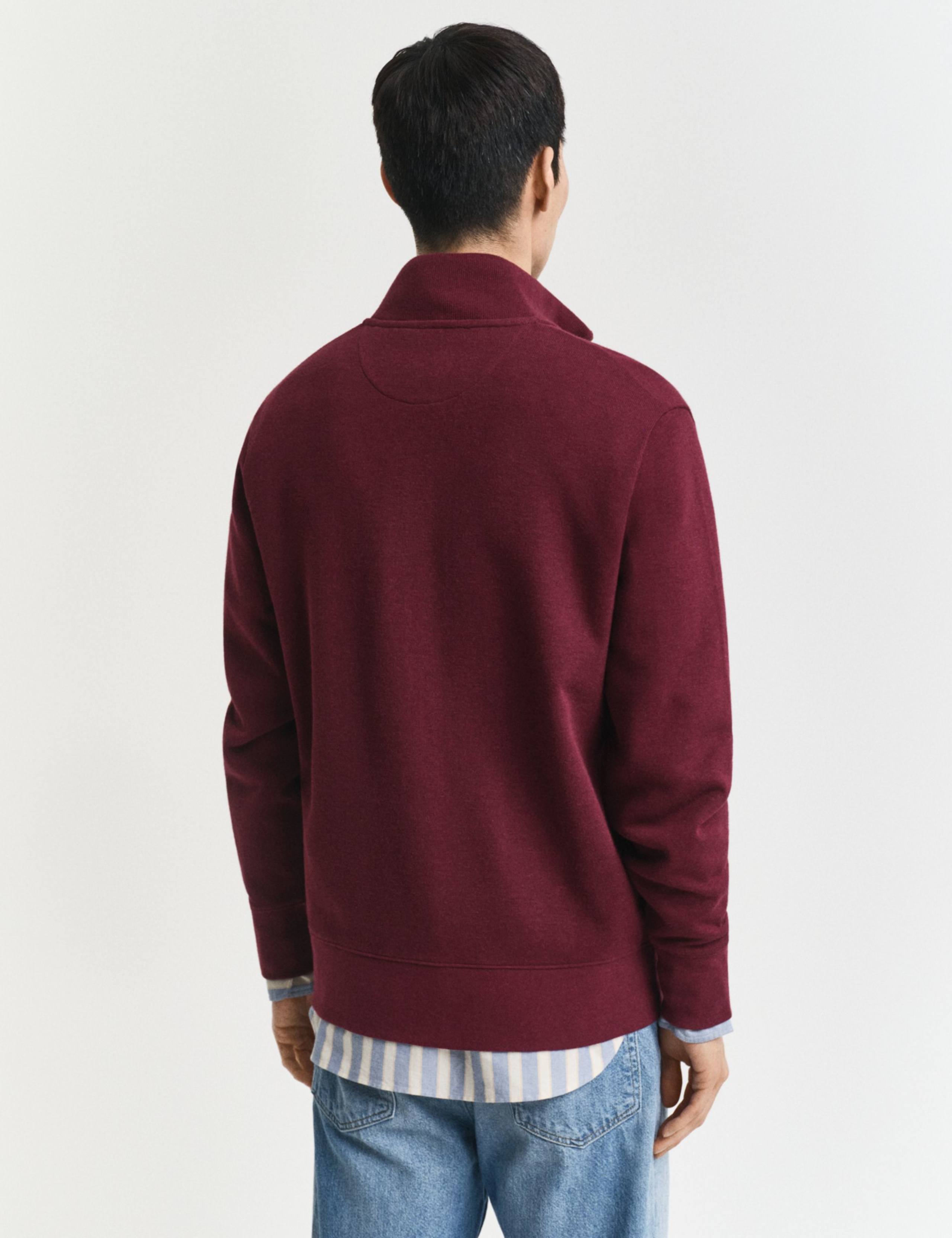 Pure Cotton Funnel Neck Zip Up Cardigan 3 of 4