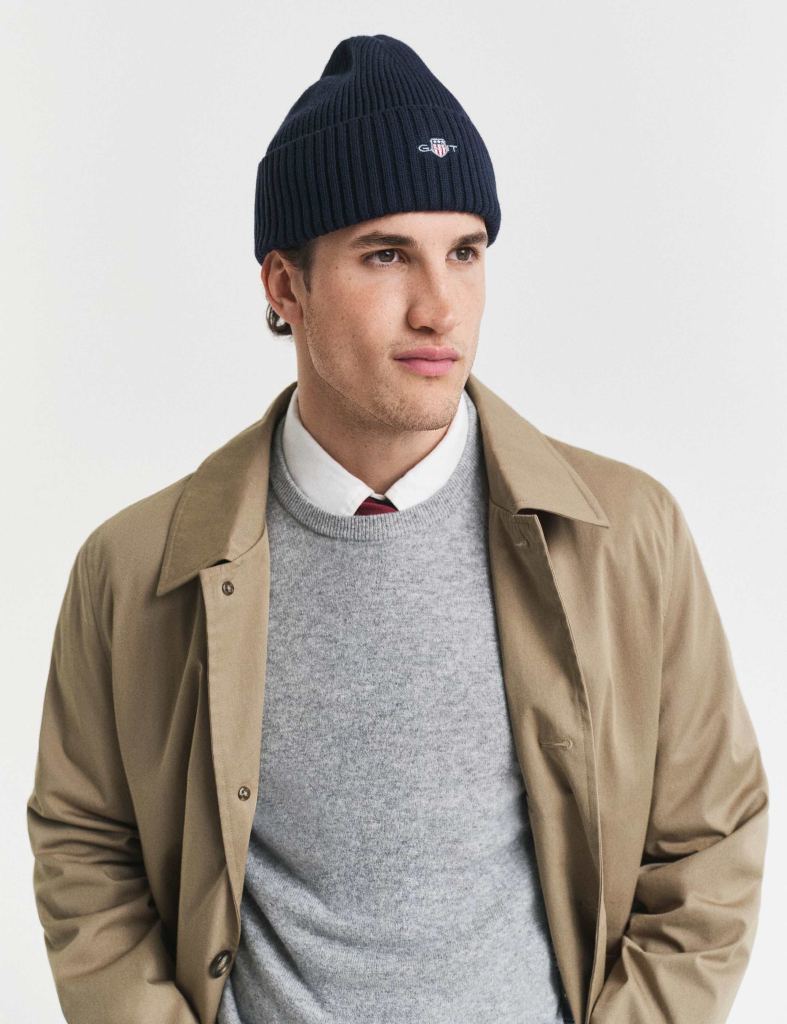 Cotton Rich Knitted Beanie Hat 3 of 3