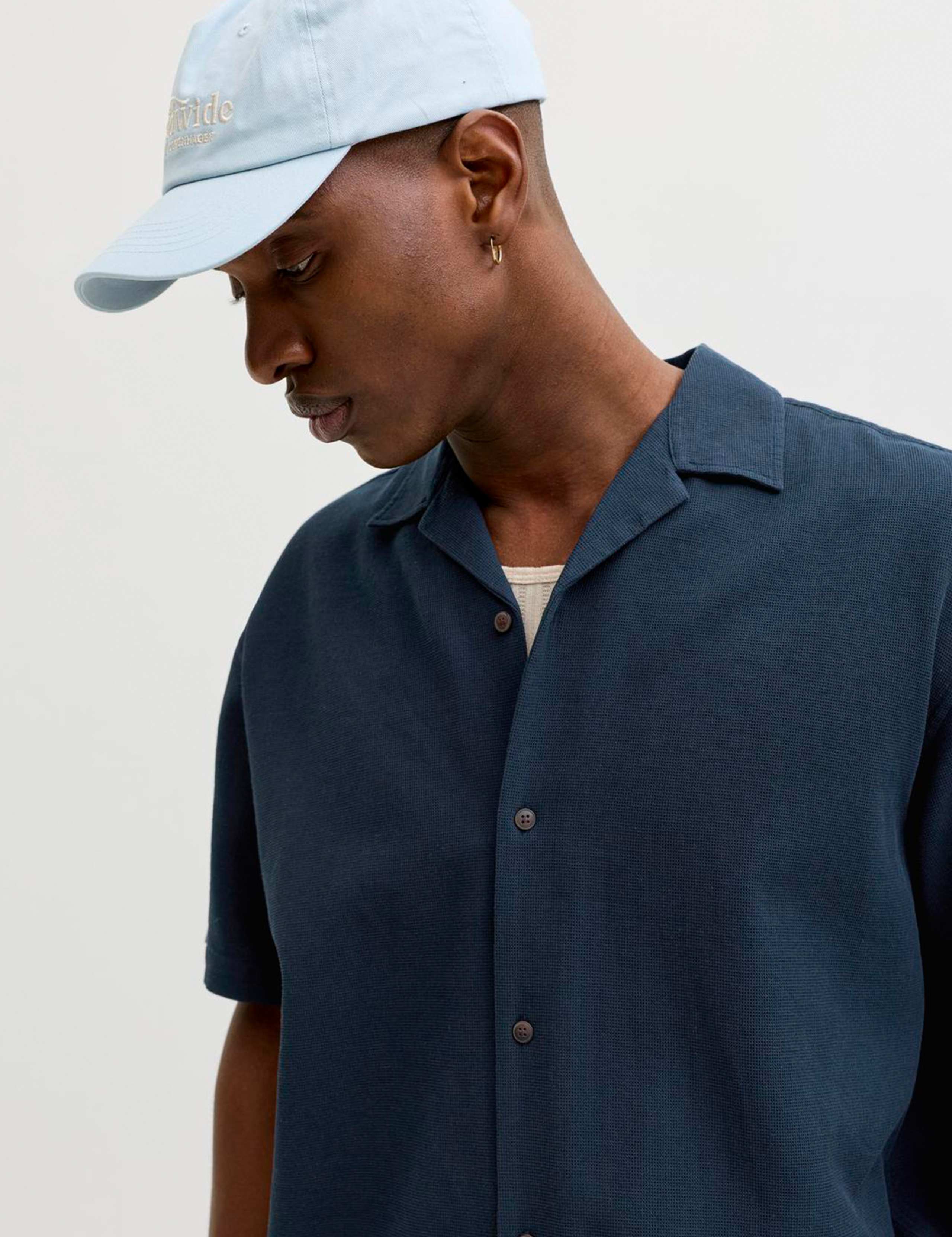 Regular Fit Pure Cotton Textured Short Sleeve Shirt 3 of 4