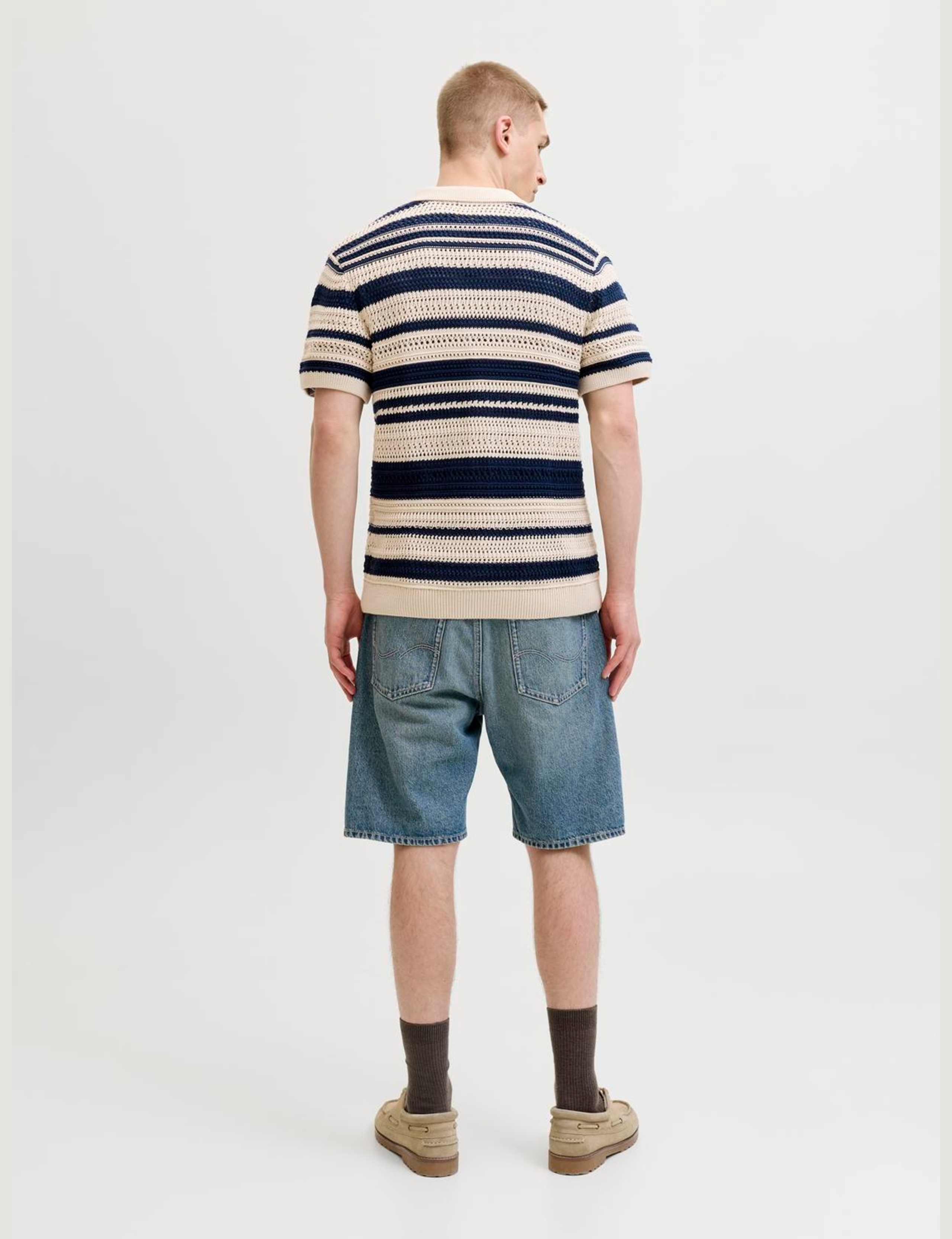 Pure Cotton Striped Short Sleeve Knitted Shirt 4 of 6