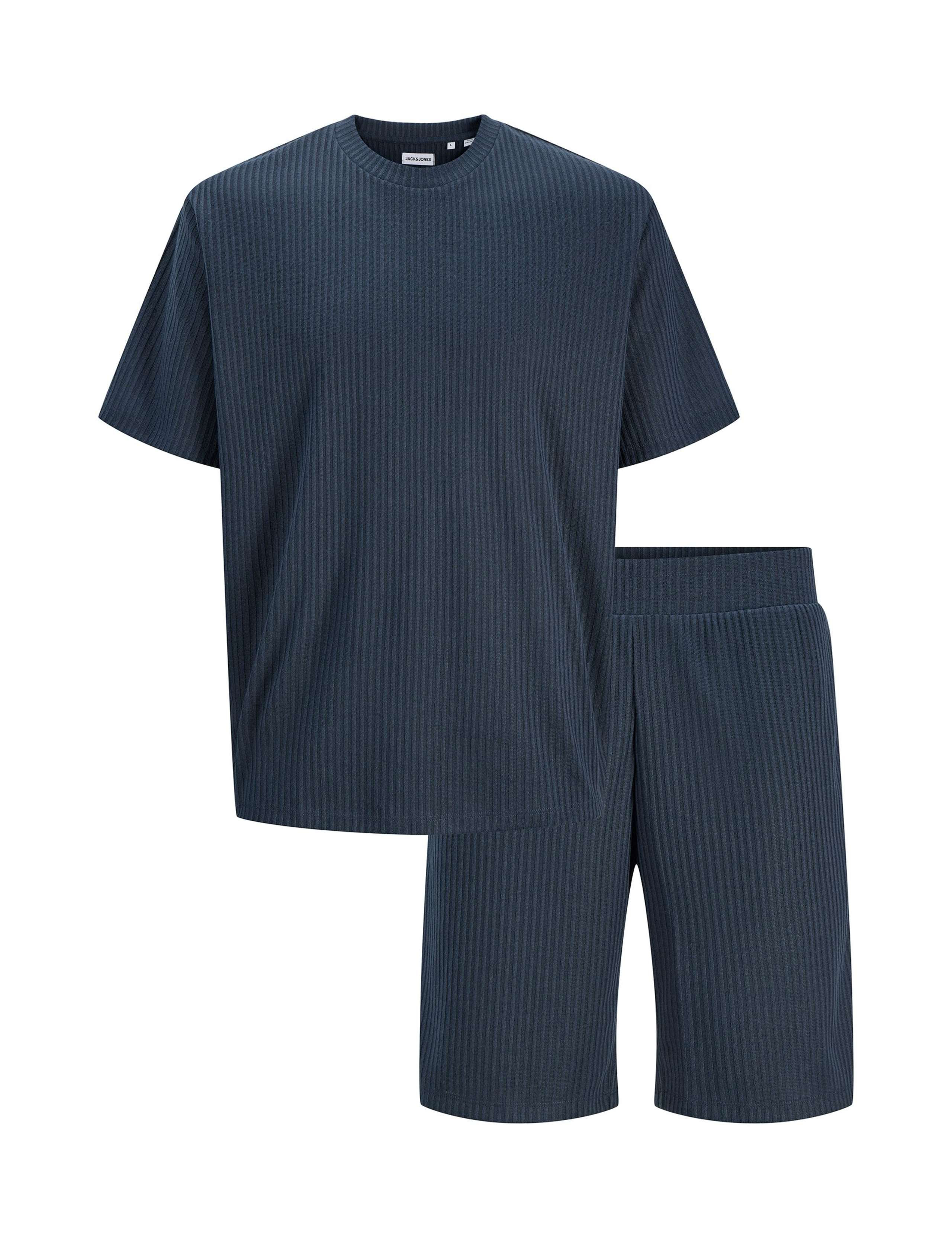 Ribbed T-Shirt and Shorts Set 1 of 4