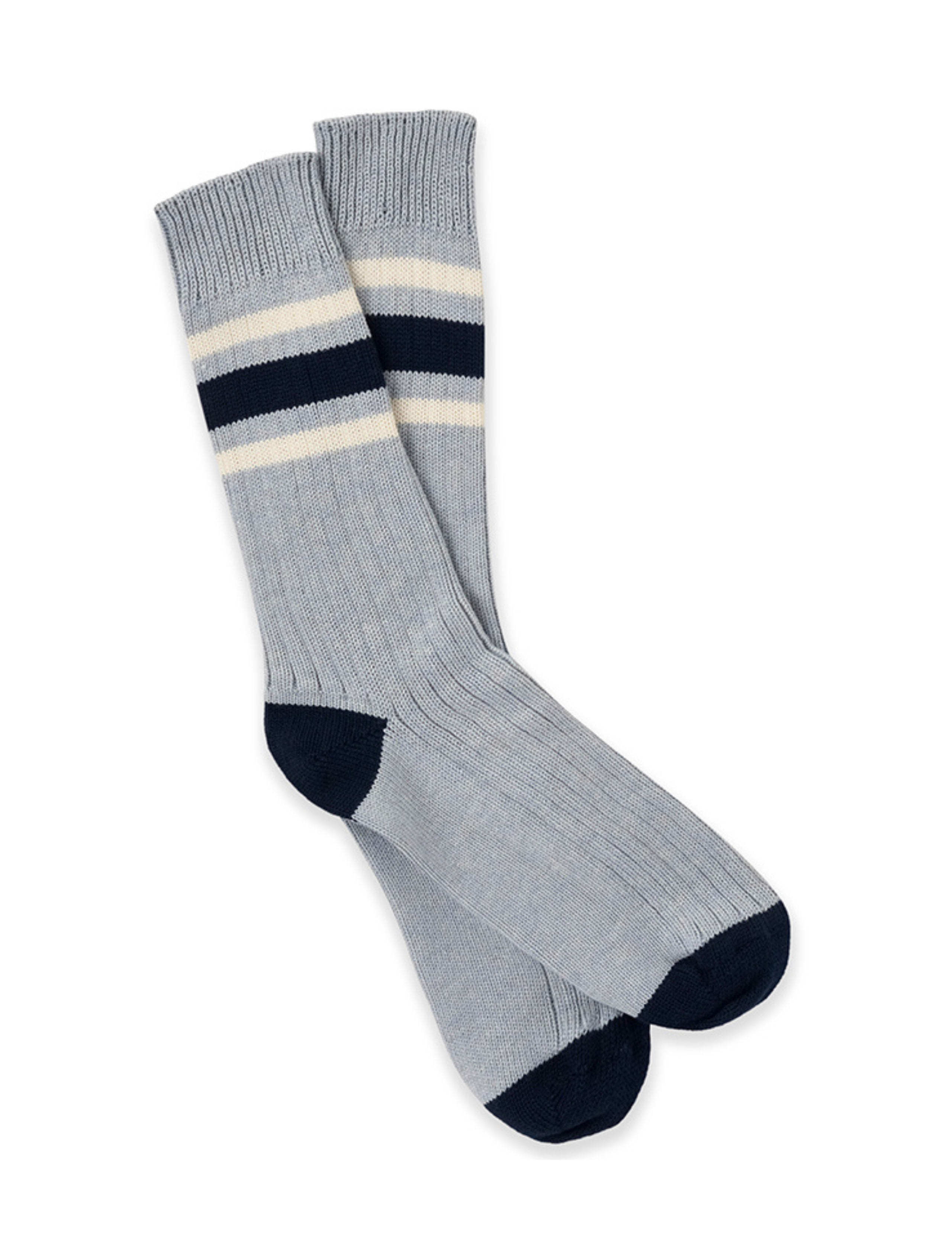 Striped Pure Cotton Ribbed Socks 1 of 1