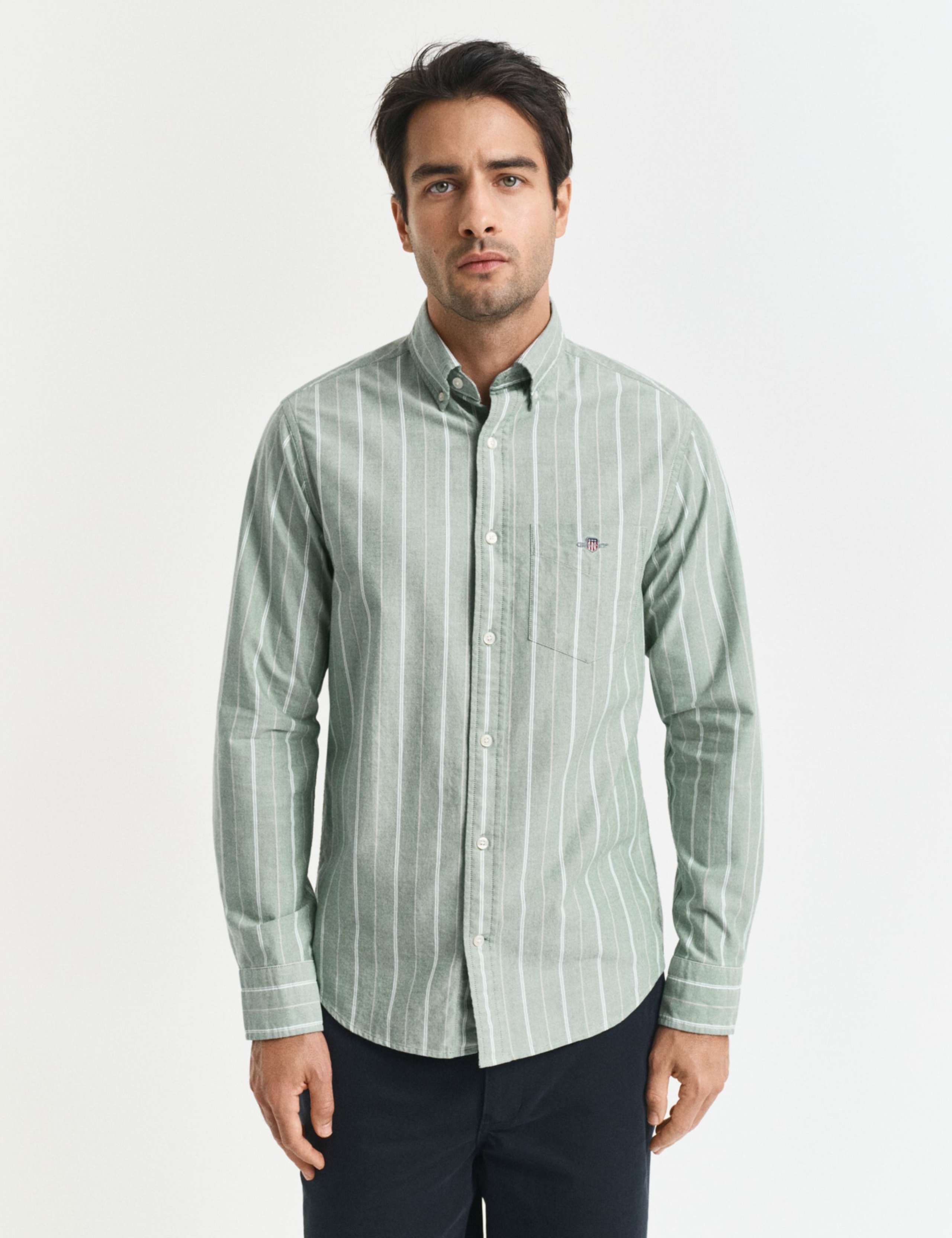 Regular Fit Pure Cotton Striped Oxford Shirt 3 of 6