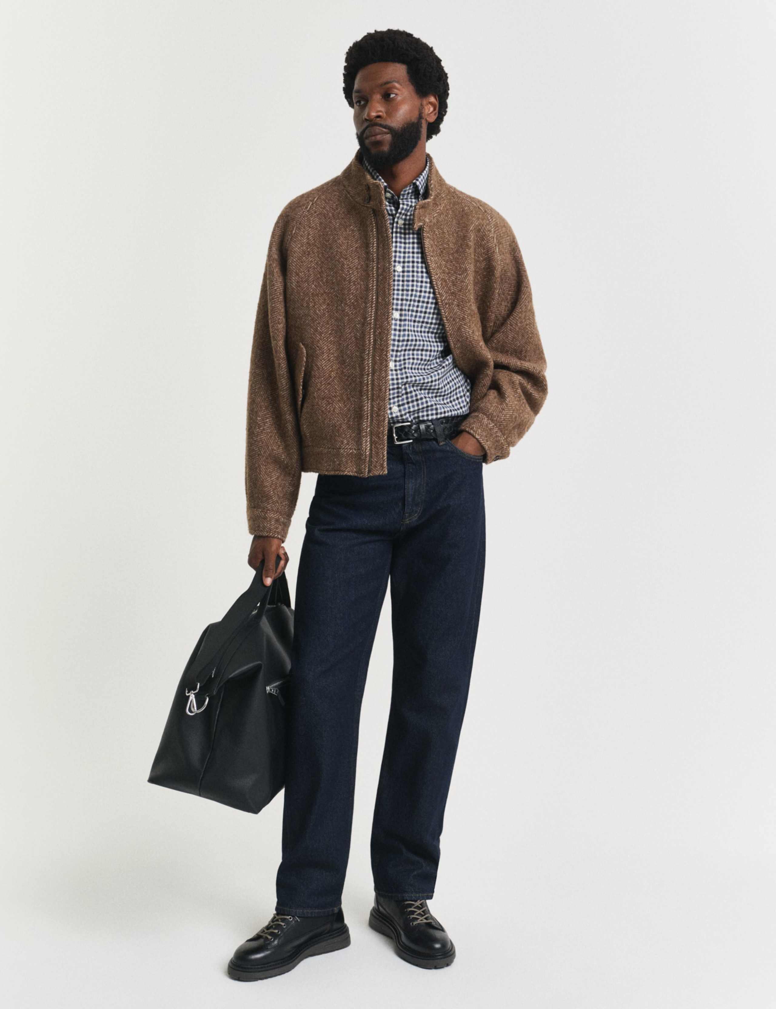 Regular Fit Pure Cotton Gingham Oxford Shirt 2 of 5