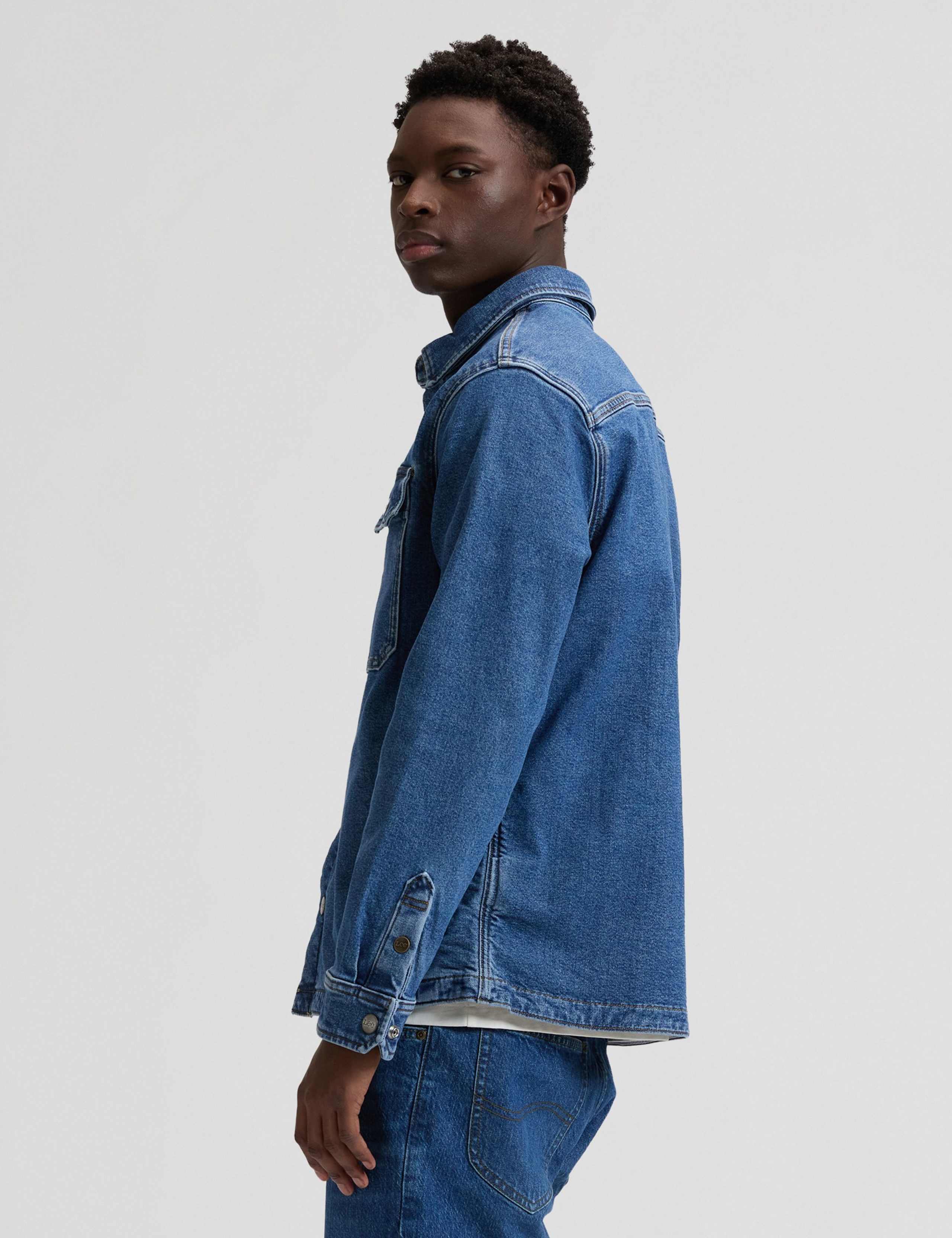 Regular Fit Denim Overshirt 4 of 6