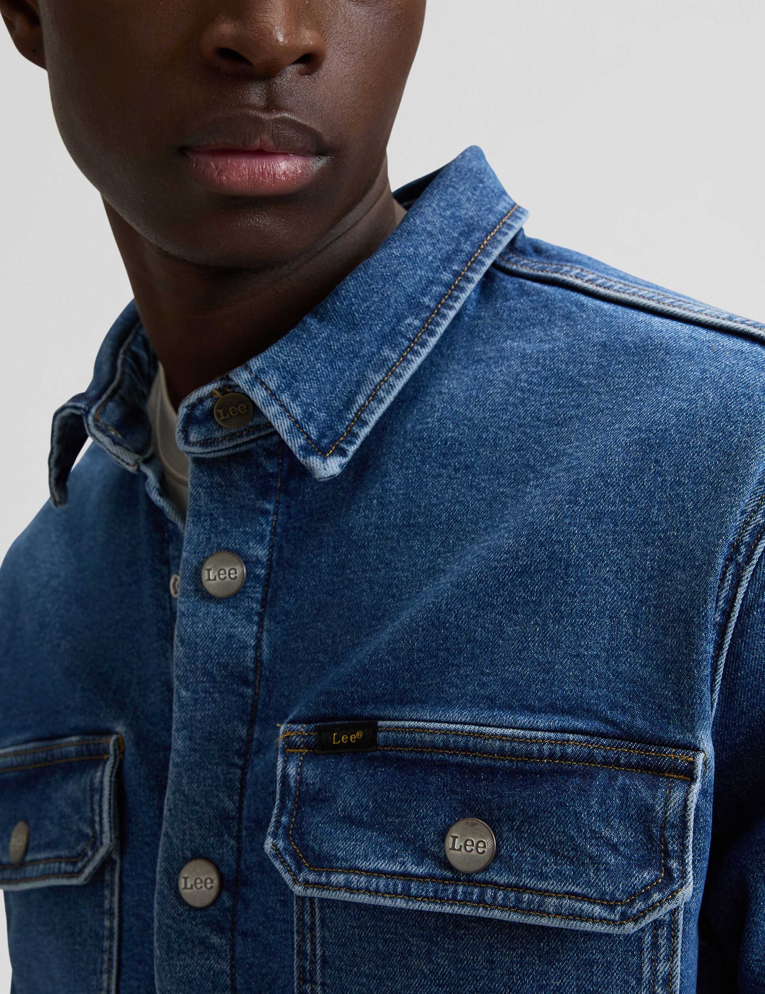 Regular Fit Denim Overshirt 6 of 6
