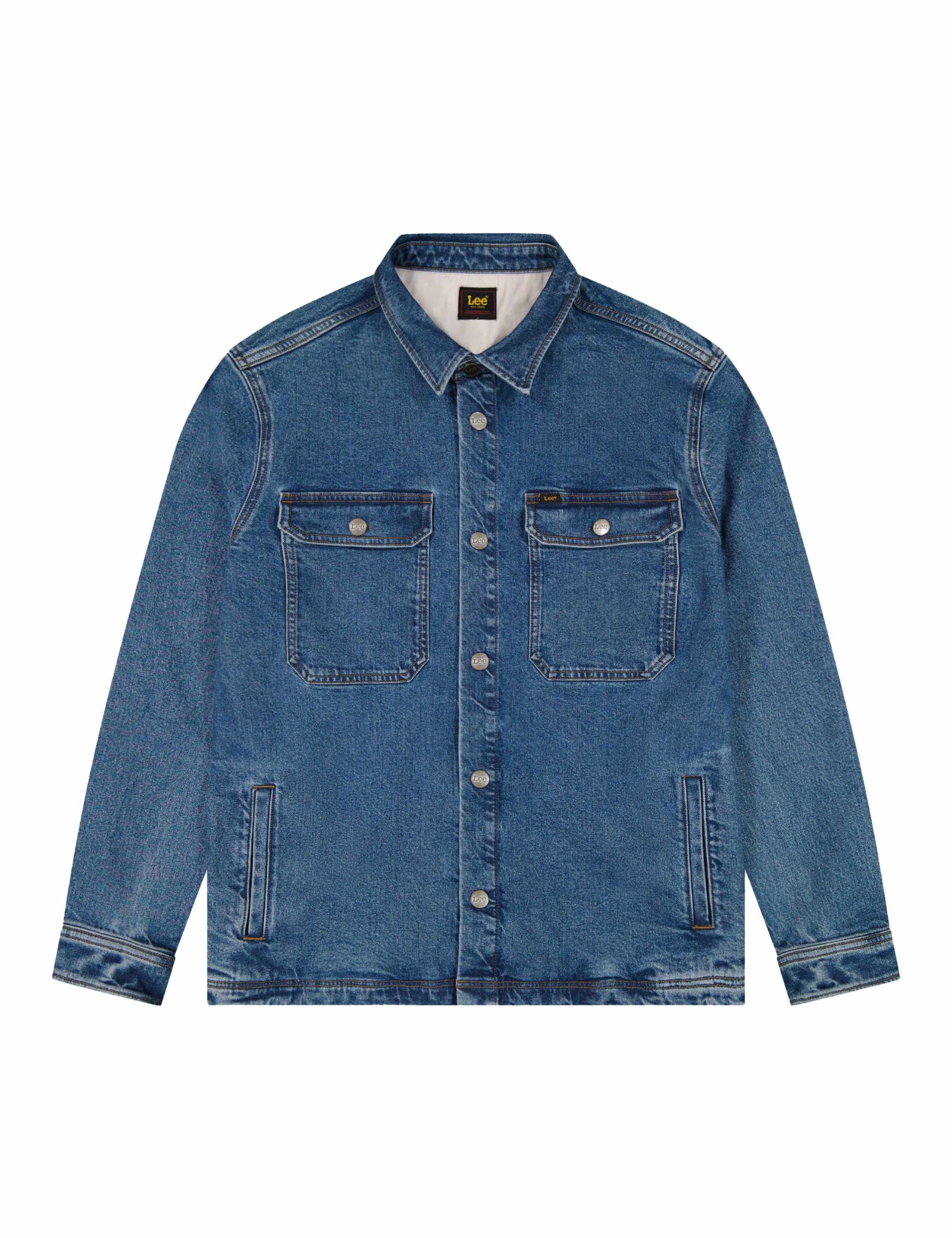 Regular Fit Denim Overshirt 2 of 6