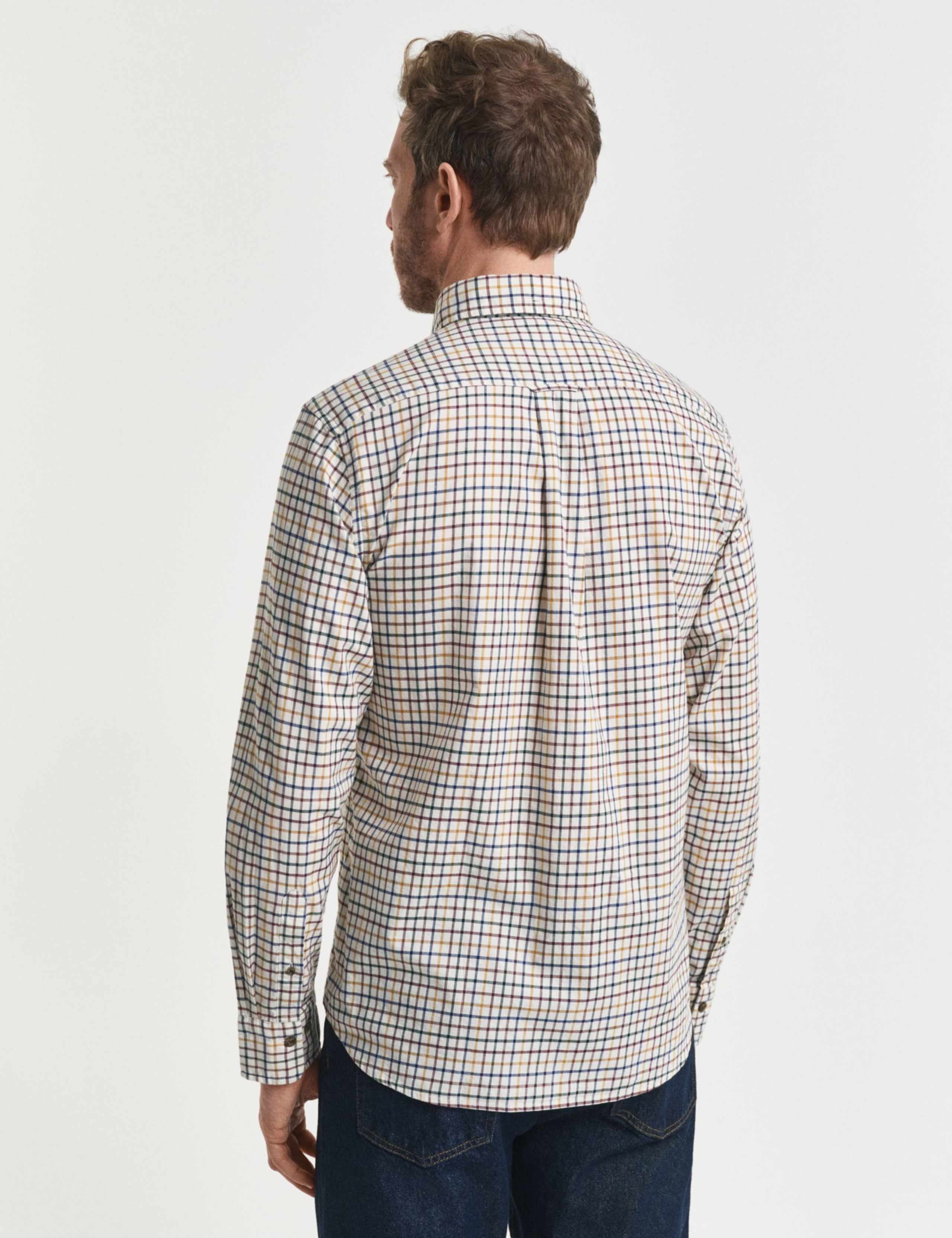 Regular Fit Pure Cotton Checked Oxford Shirt 4 of 5