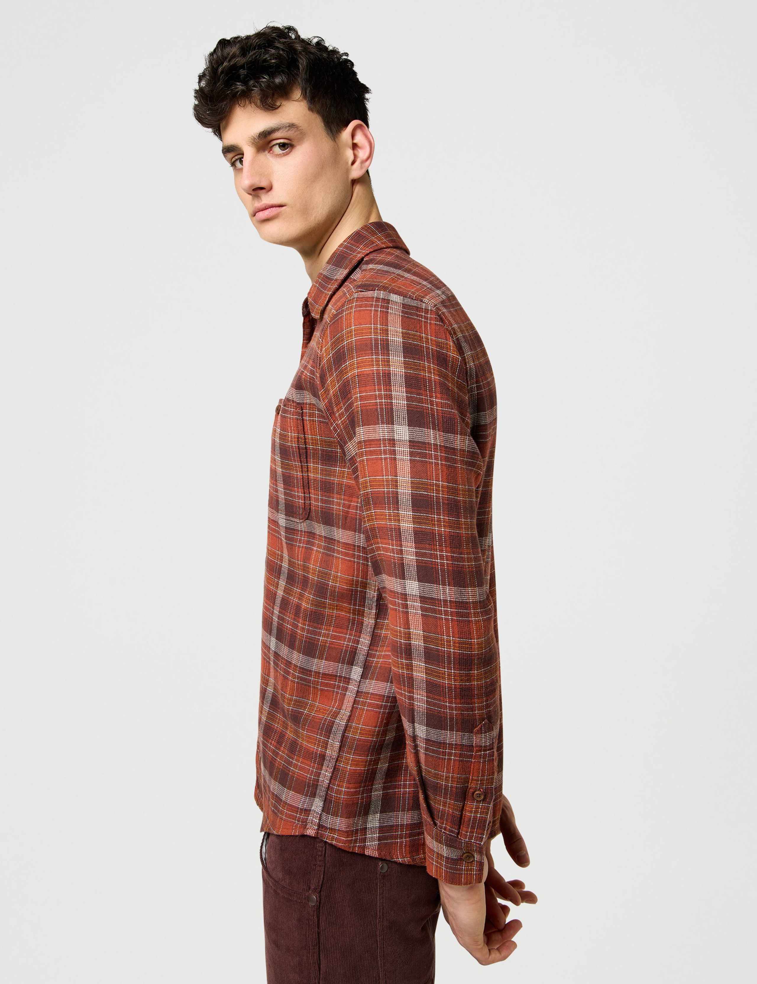 Pure Cotton Flannel Checked Shirt 5 of 6