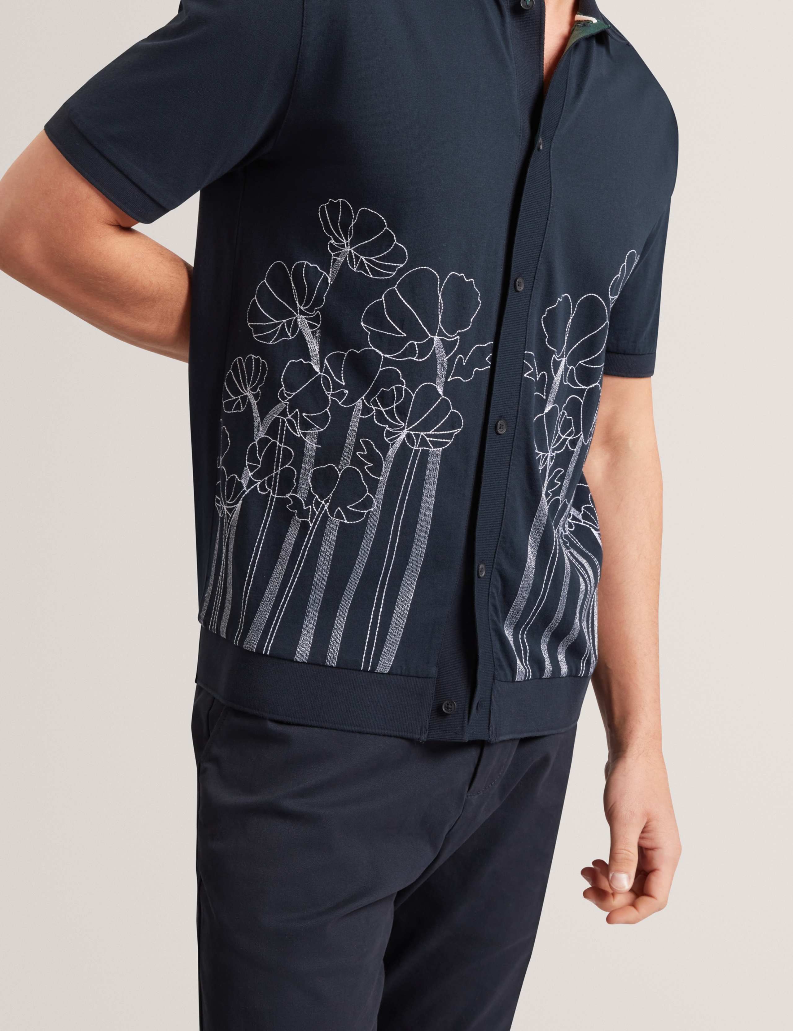 Pure Cotton Embroidered Short Sleeve Shirt 4 of 6