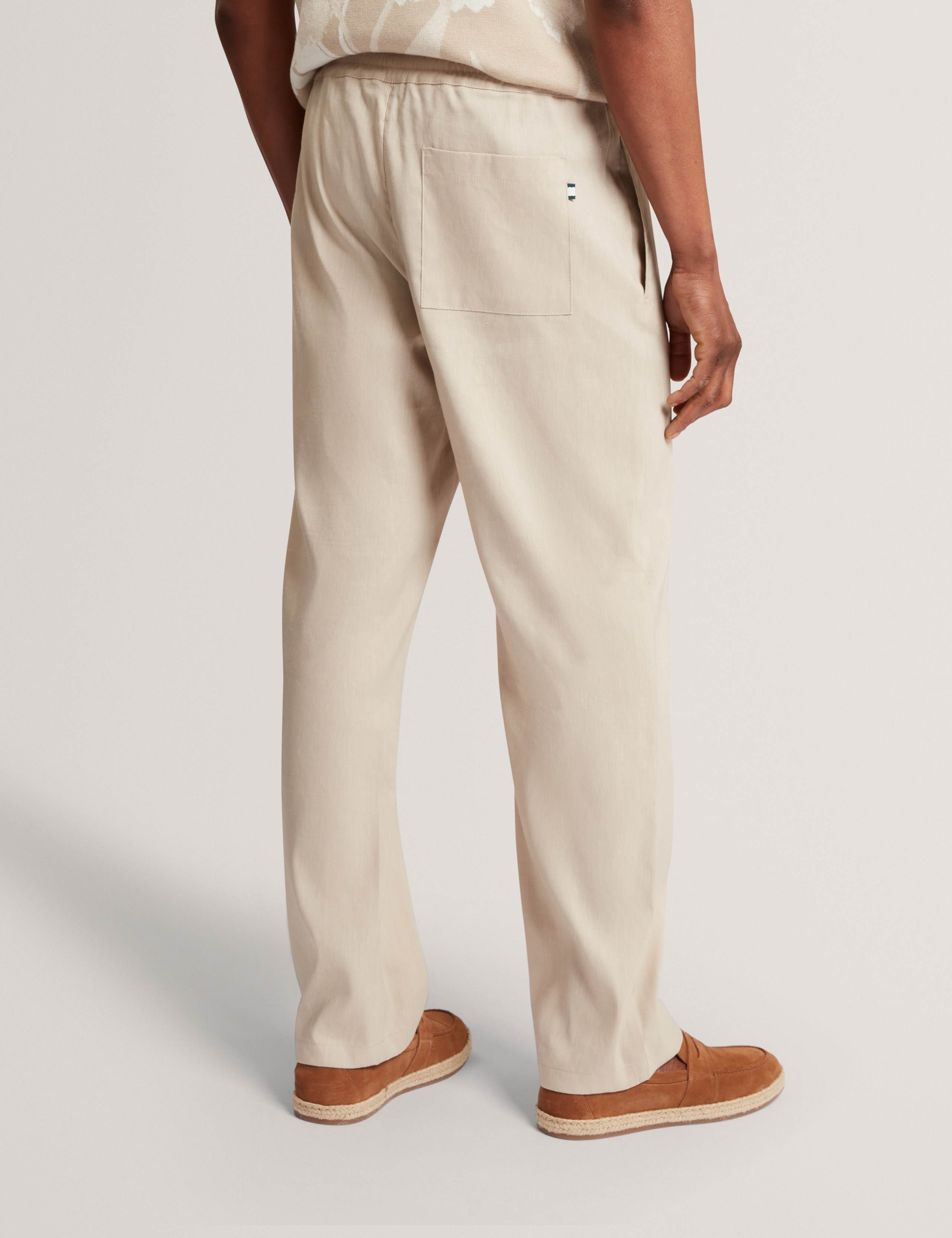 Relaxed Fit Linen Rich Elasticated Trousers 5 of 6