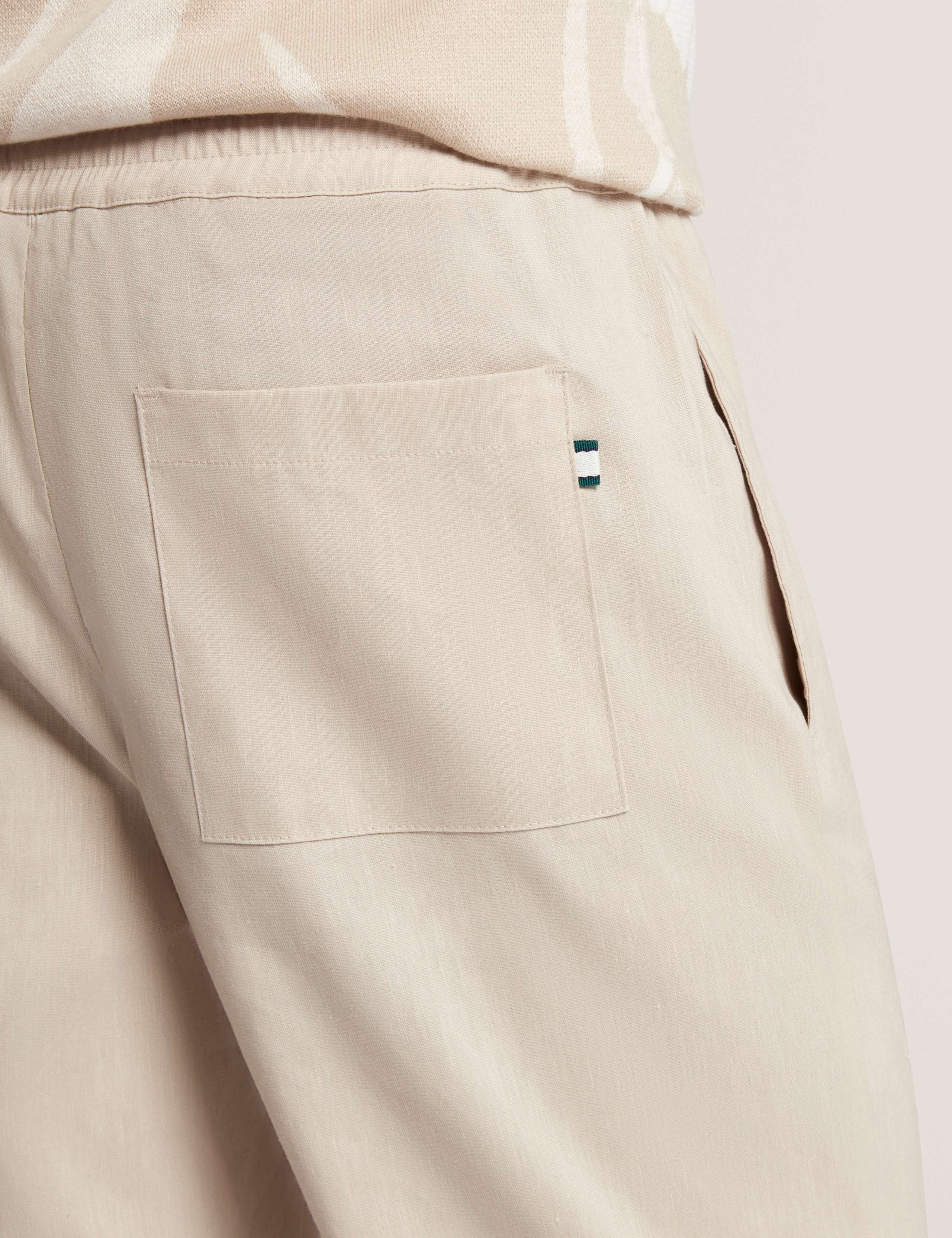 Relaxed Fit Linen Rich Elasticated Trousers 6 of 6