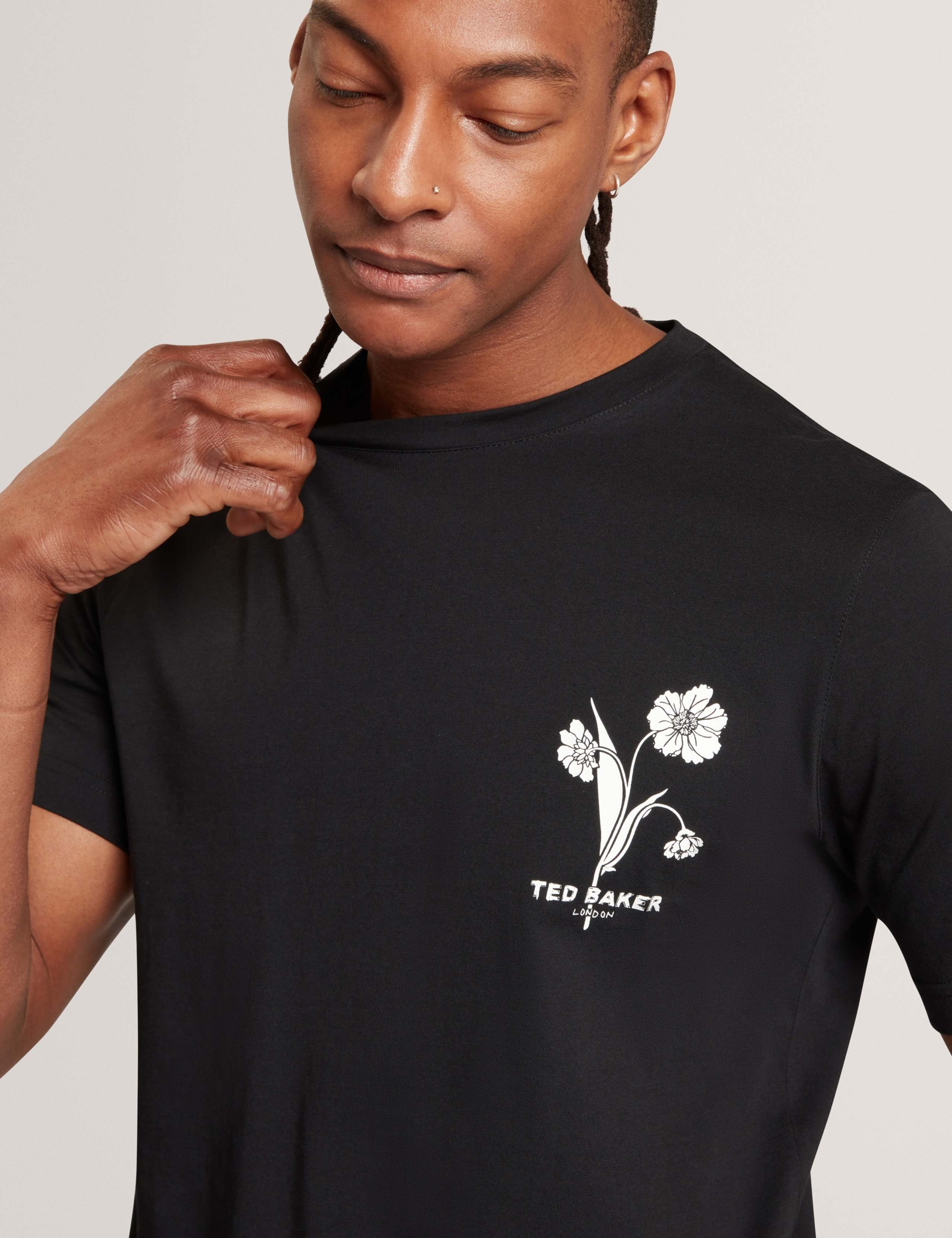 Pure Cotton Floral Graphic T-Shirt 3 of 6