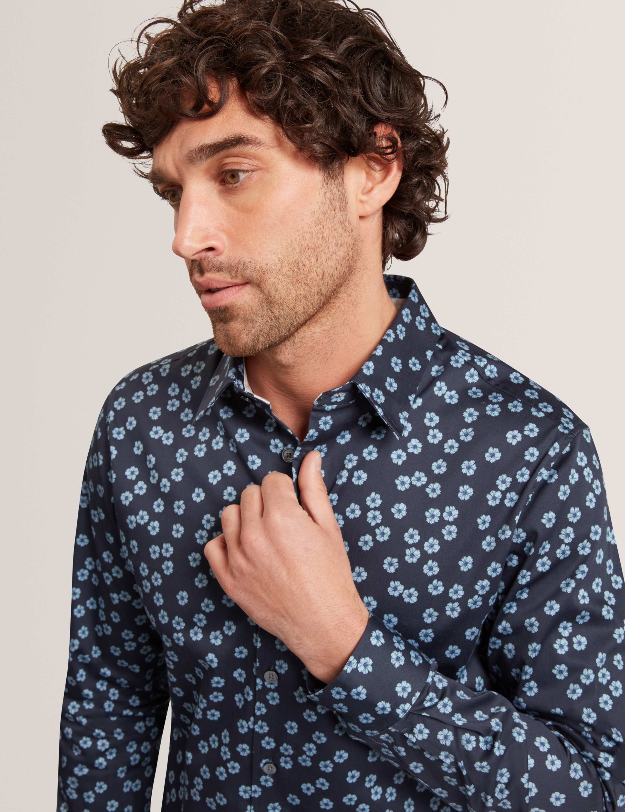 Regulat Fit Cotton Rich Floral Shirt 4 of 6
