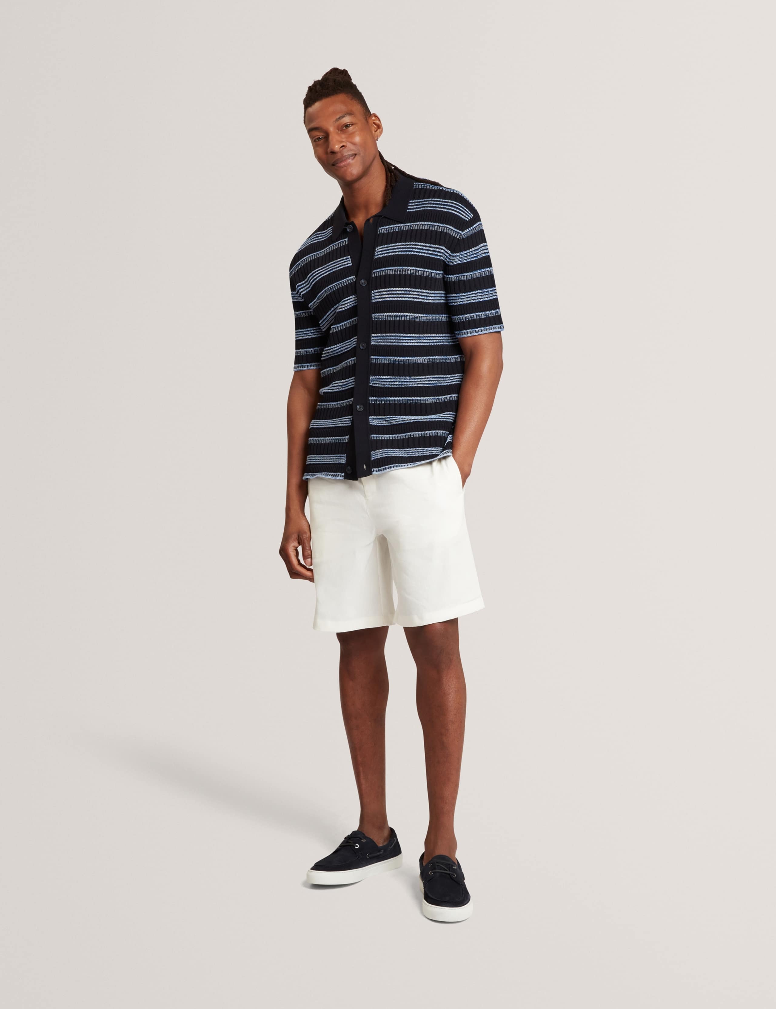 Pure Cotton Striped Short Sleeve Knitted Shirt 5 of 6