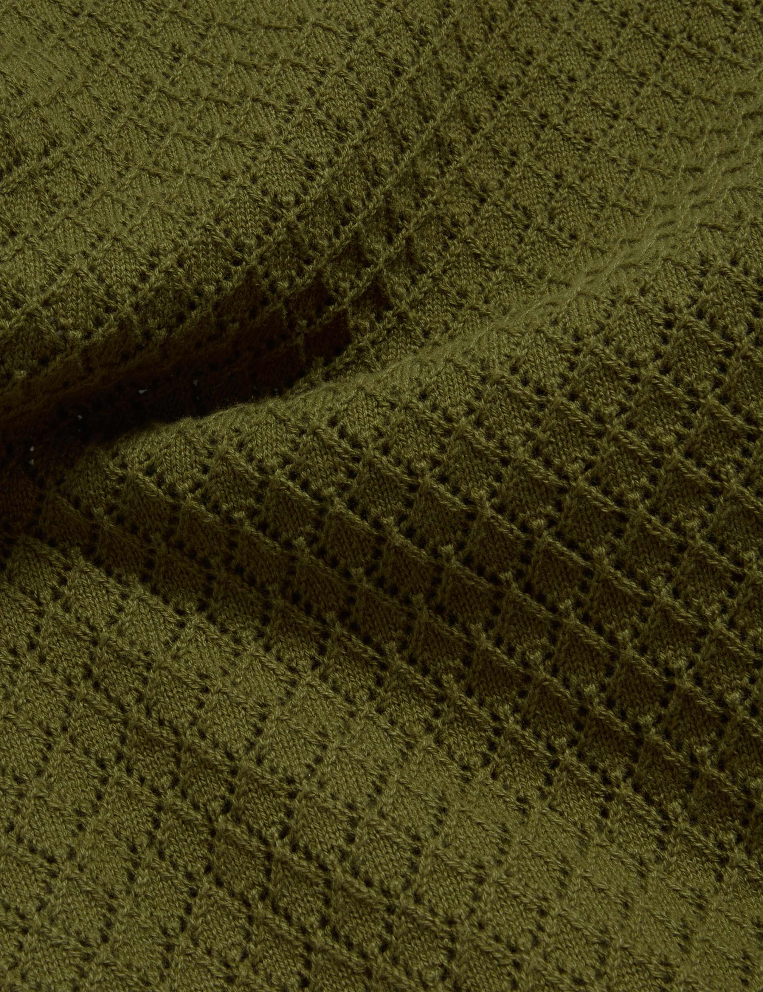 Pure Cotton Crochet Polo Shirt 7 of 7