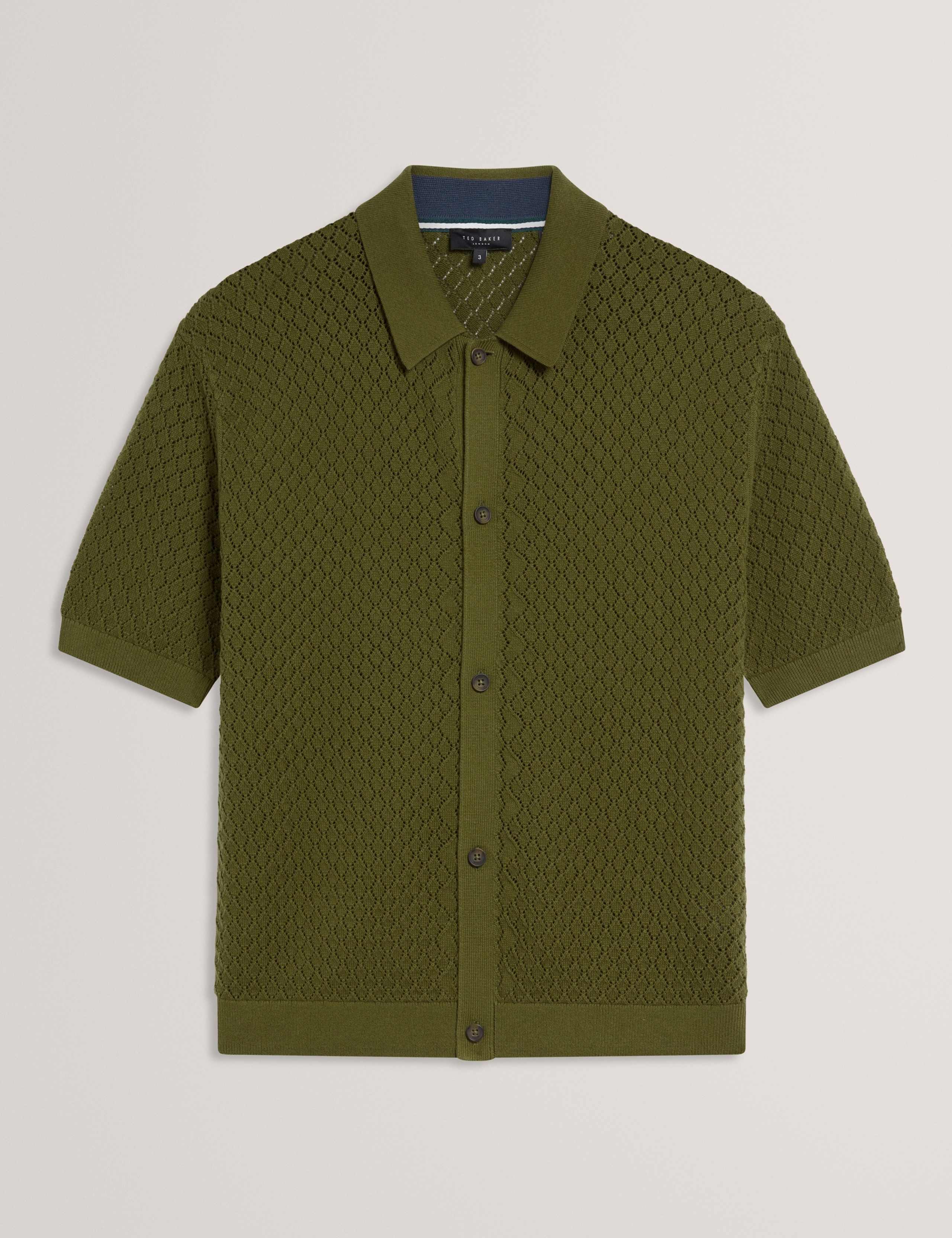 Pure Cotton Crochet Polo Shirt 2 of 7