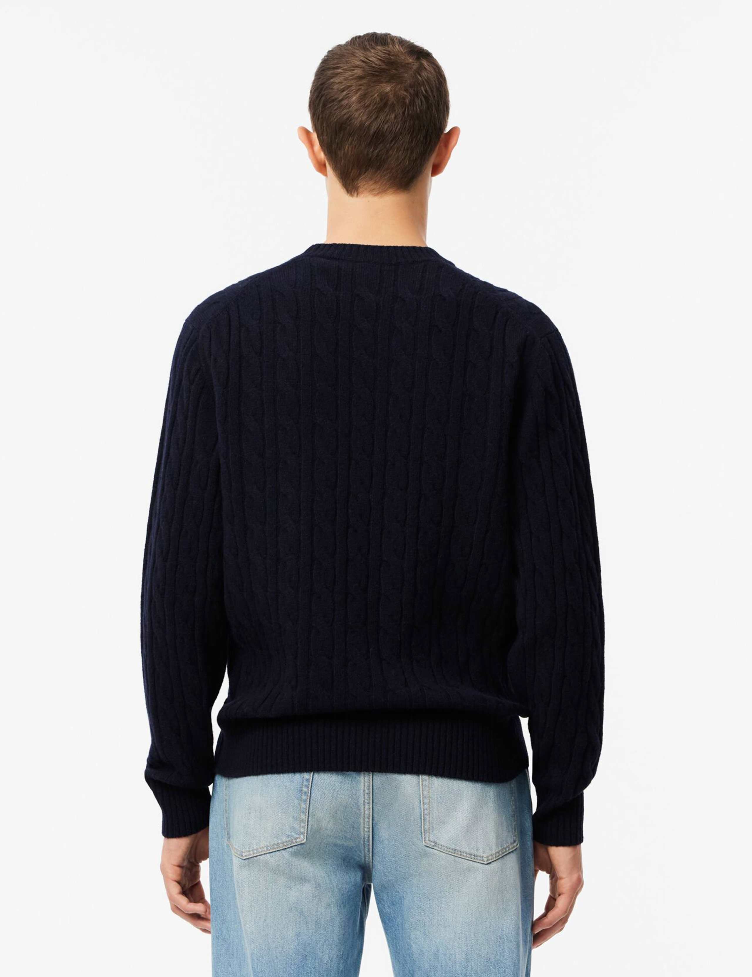 Pure Wool Cable Crew Neck Jumper 4 of 4