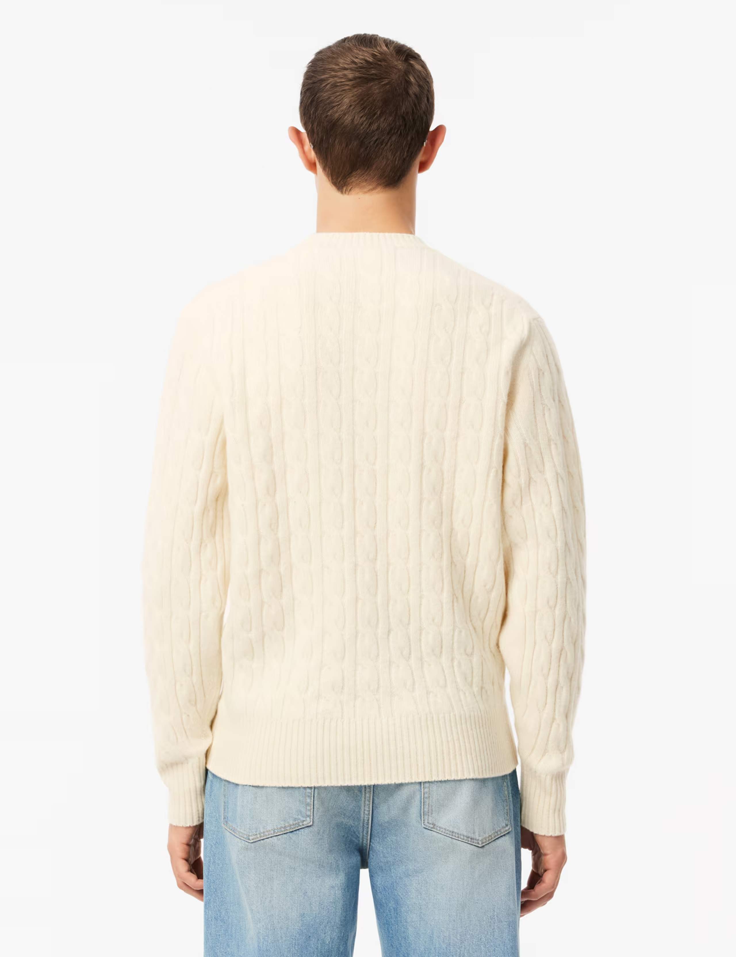 Pure Wool Cable Crew Neck Jumper 3 of 3
