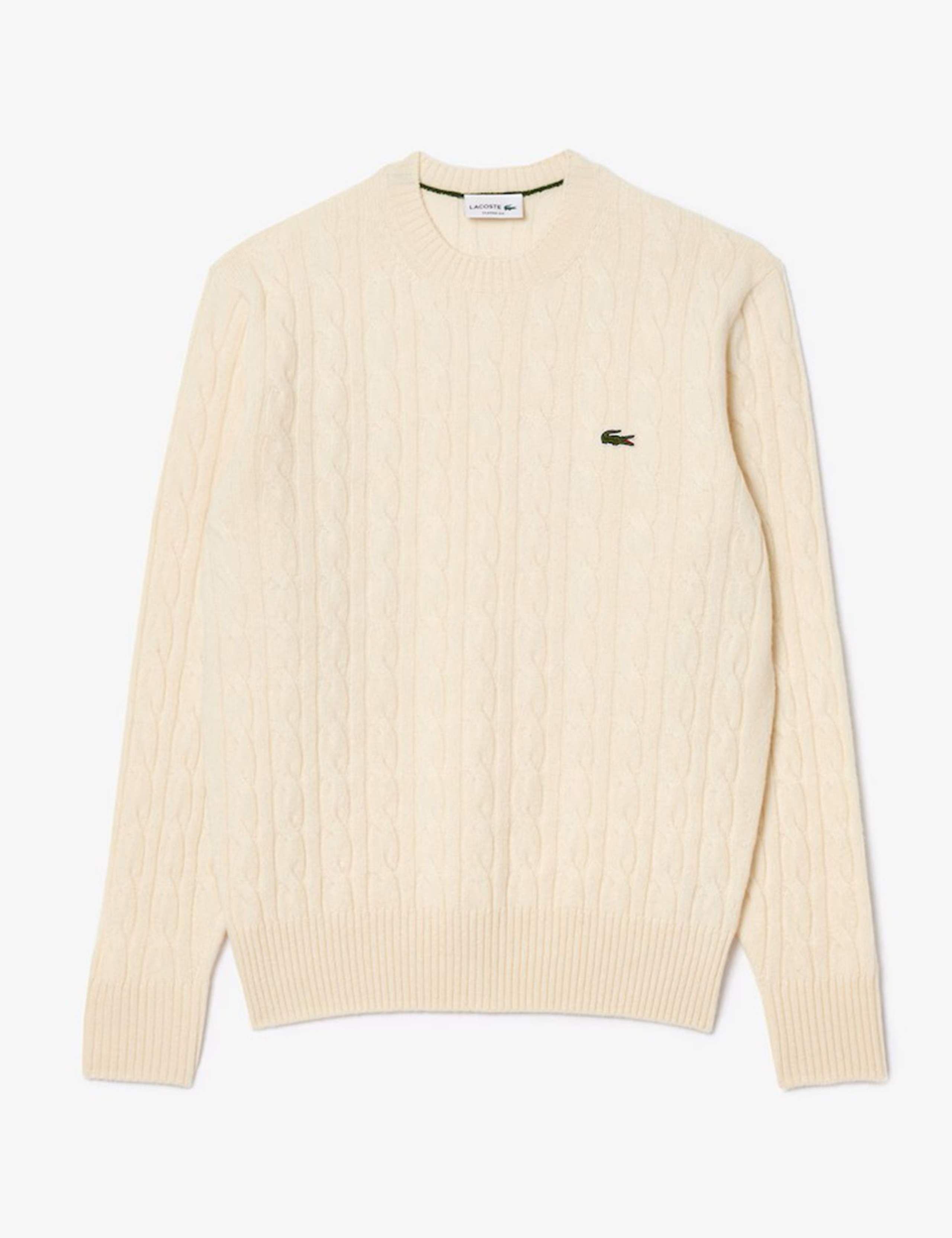 Pure Wool Cable Crew Neck Jumper 2 of 3