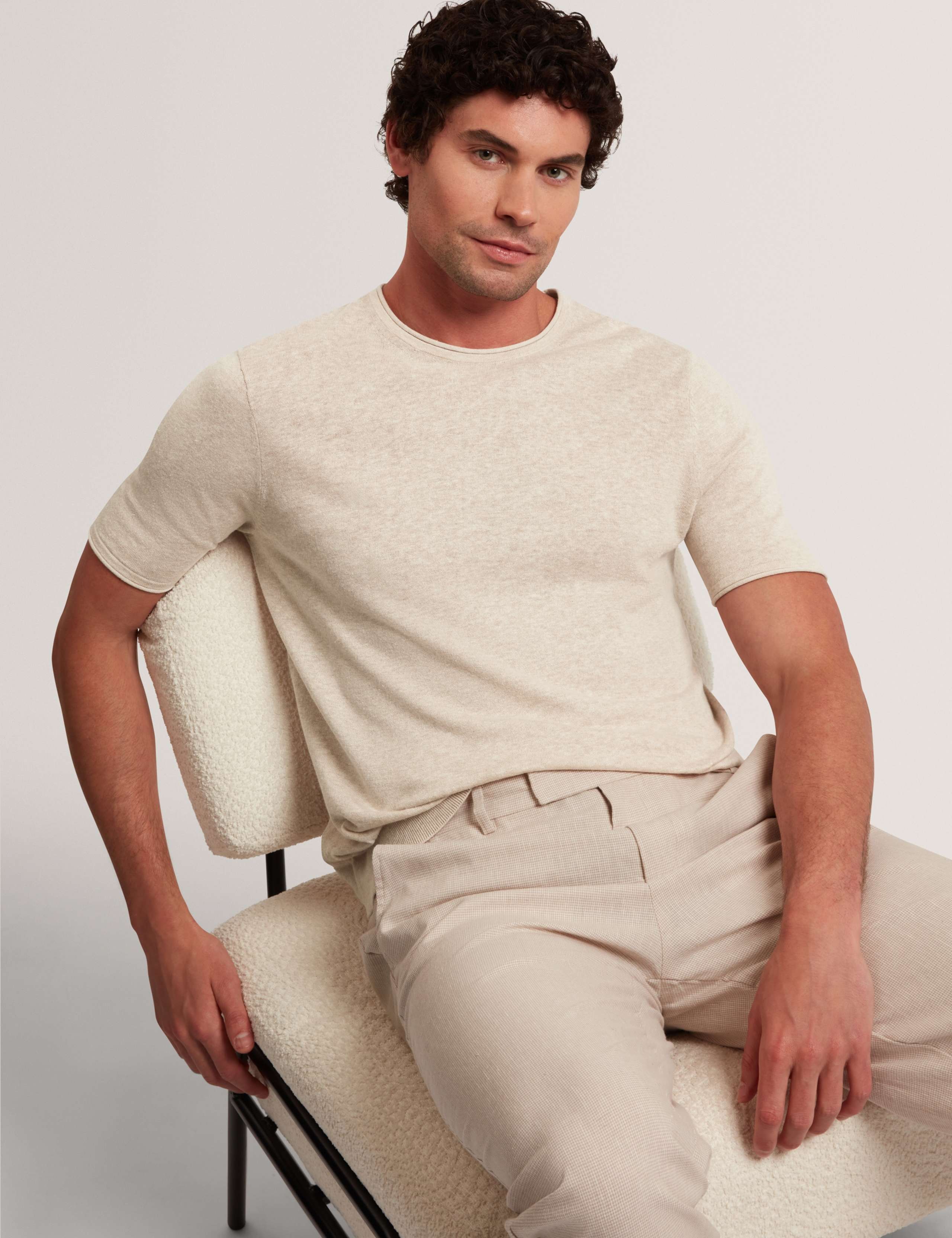 Linen Cotton Blend T-Shirt 3 of 7