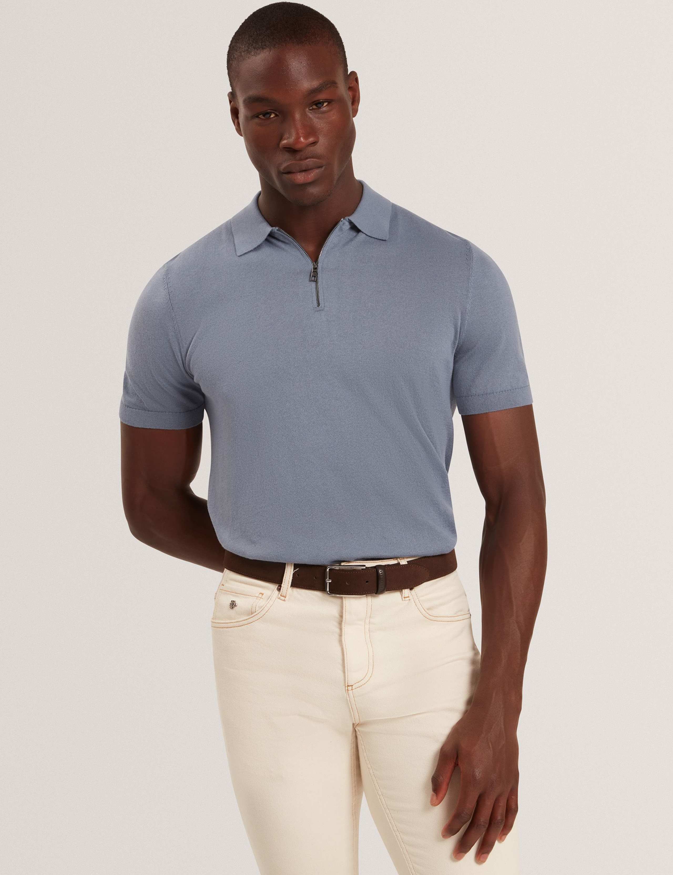 Givrans Lyocell Blend Knitted Polo Shirt 1 of 7