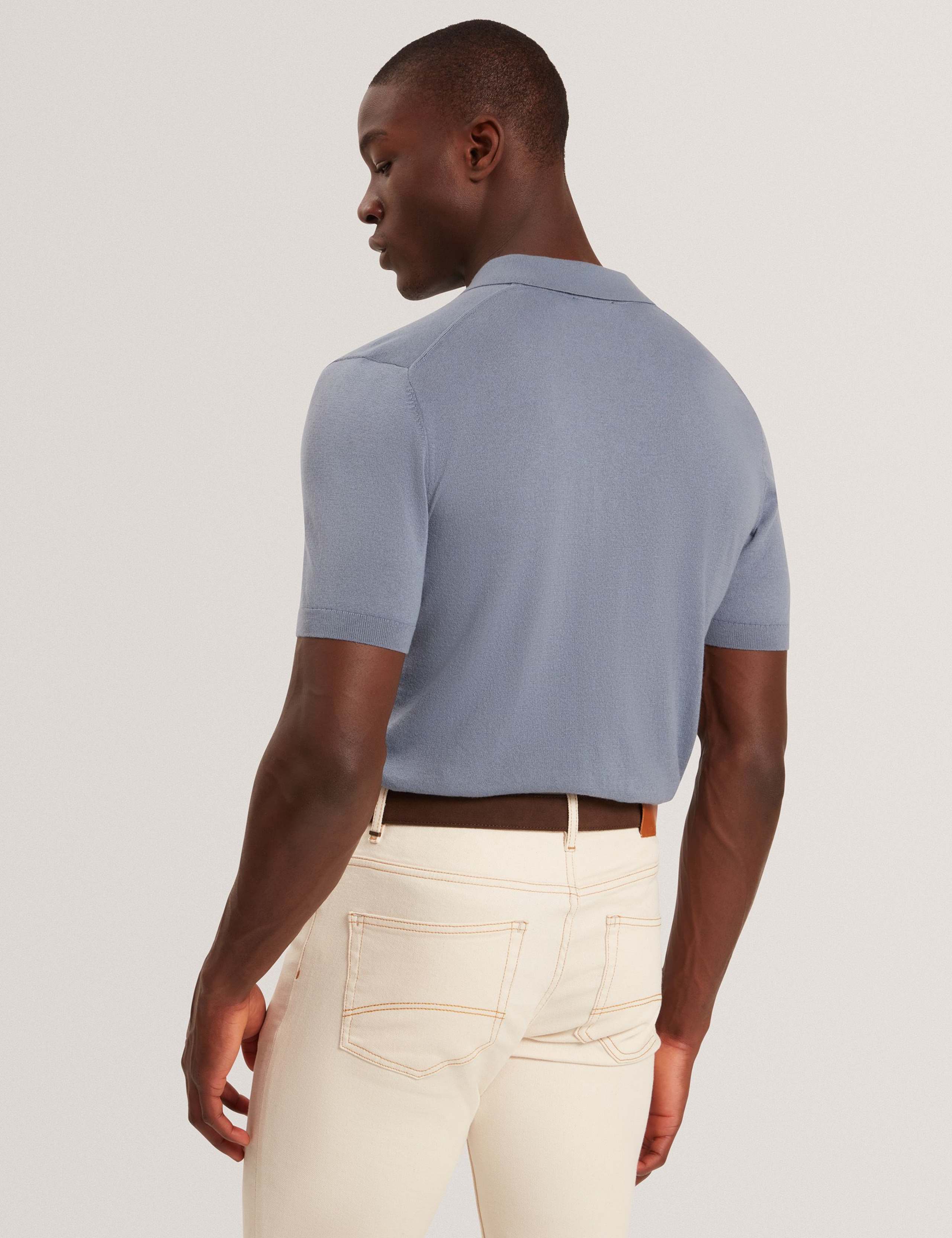 Givrans Lyocell Blend Knitted Polo Shirt 4 of 7