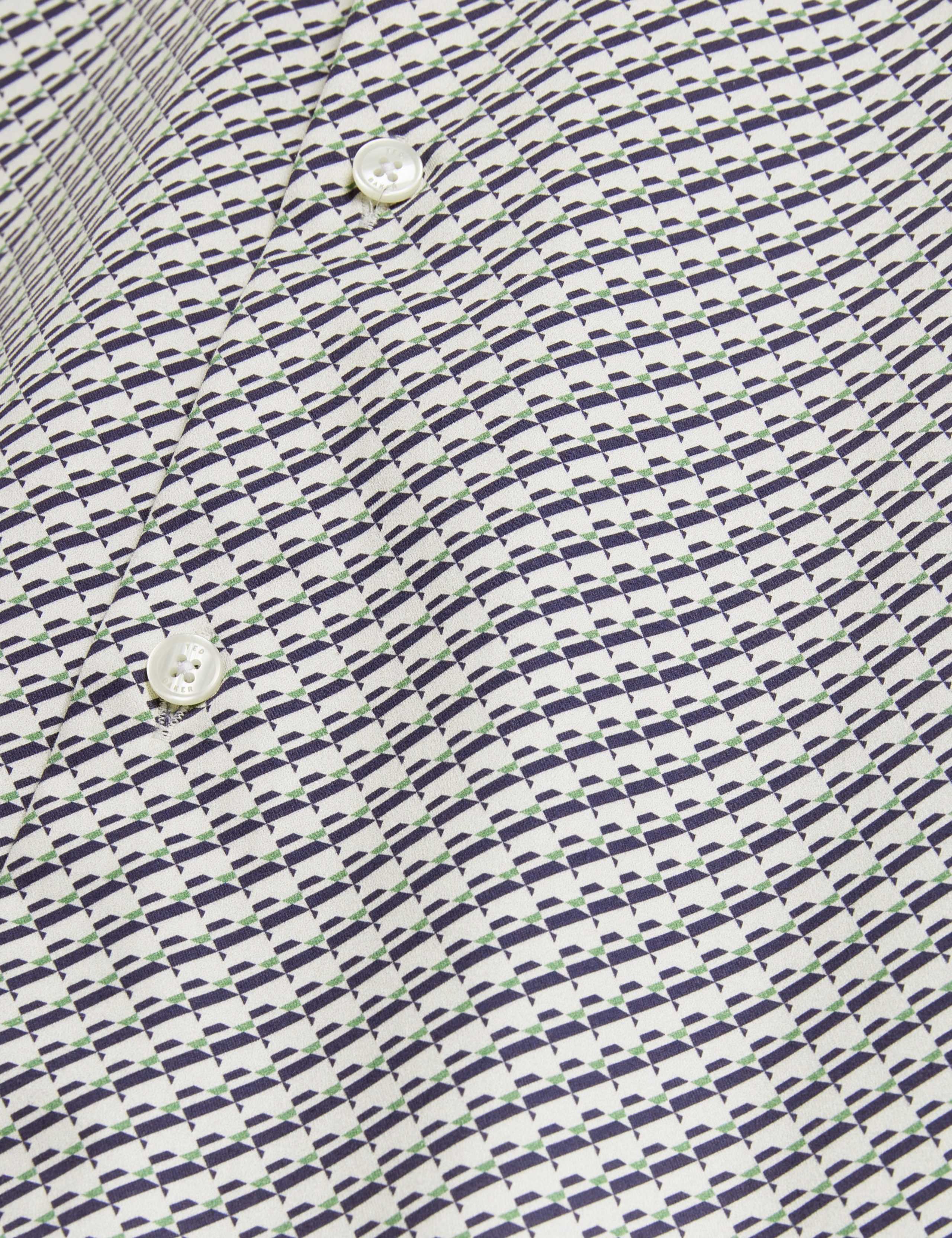 Slim Fit Cotton Rich Geometric Shirt 6 of 6