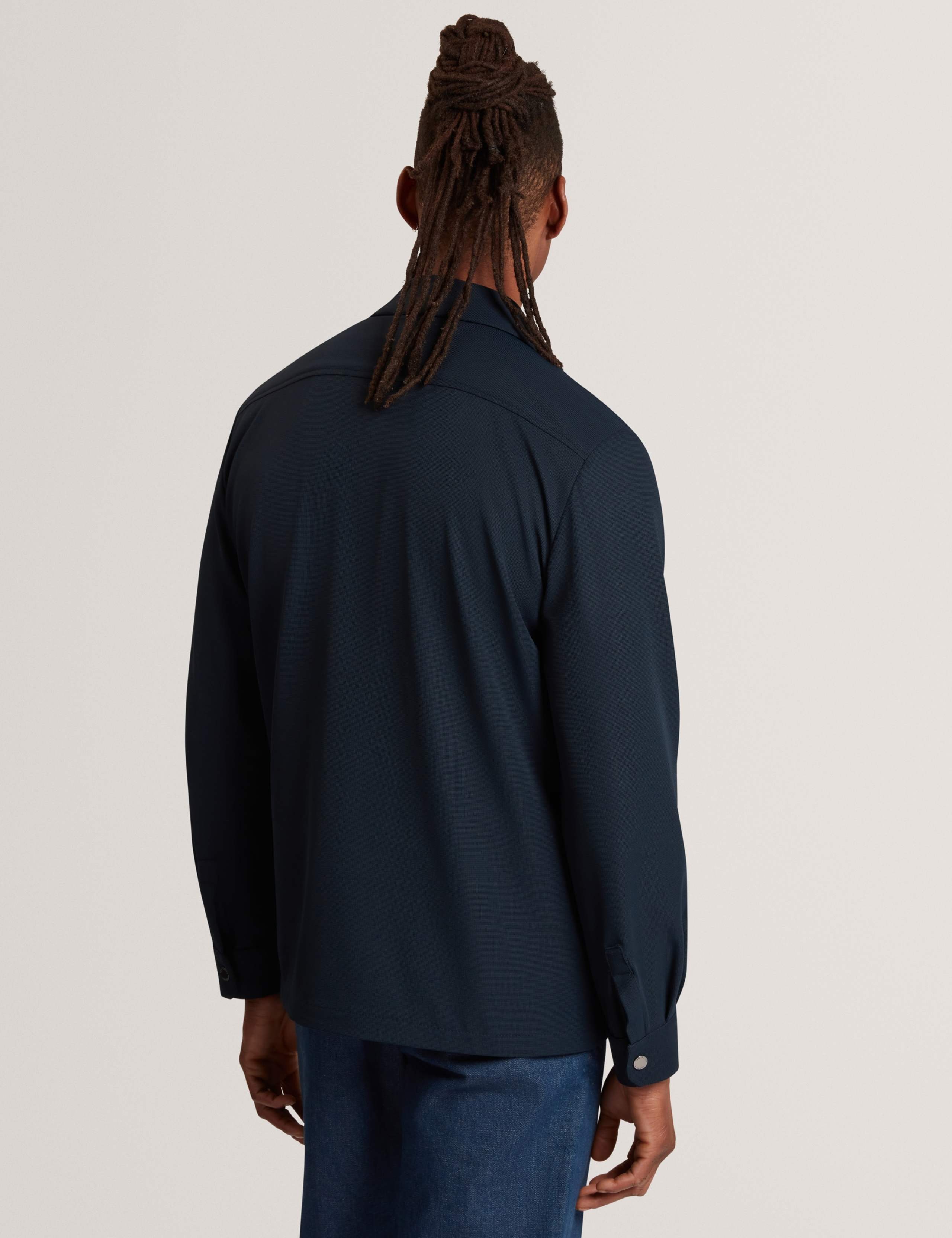 Regular Fit Waffle Zip Up Overshirt 4 of 6