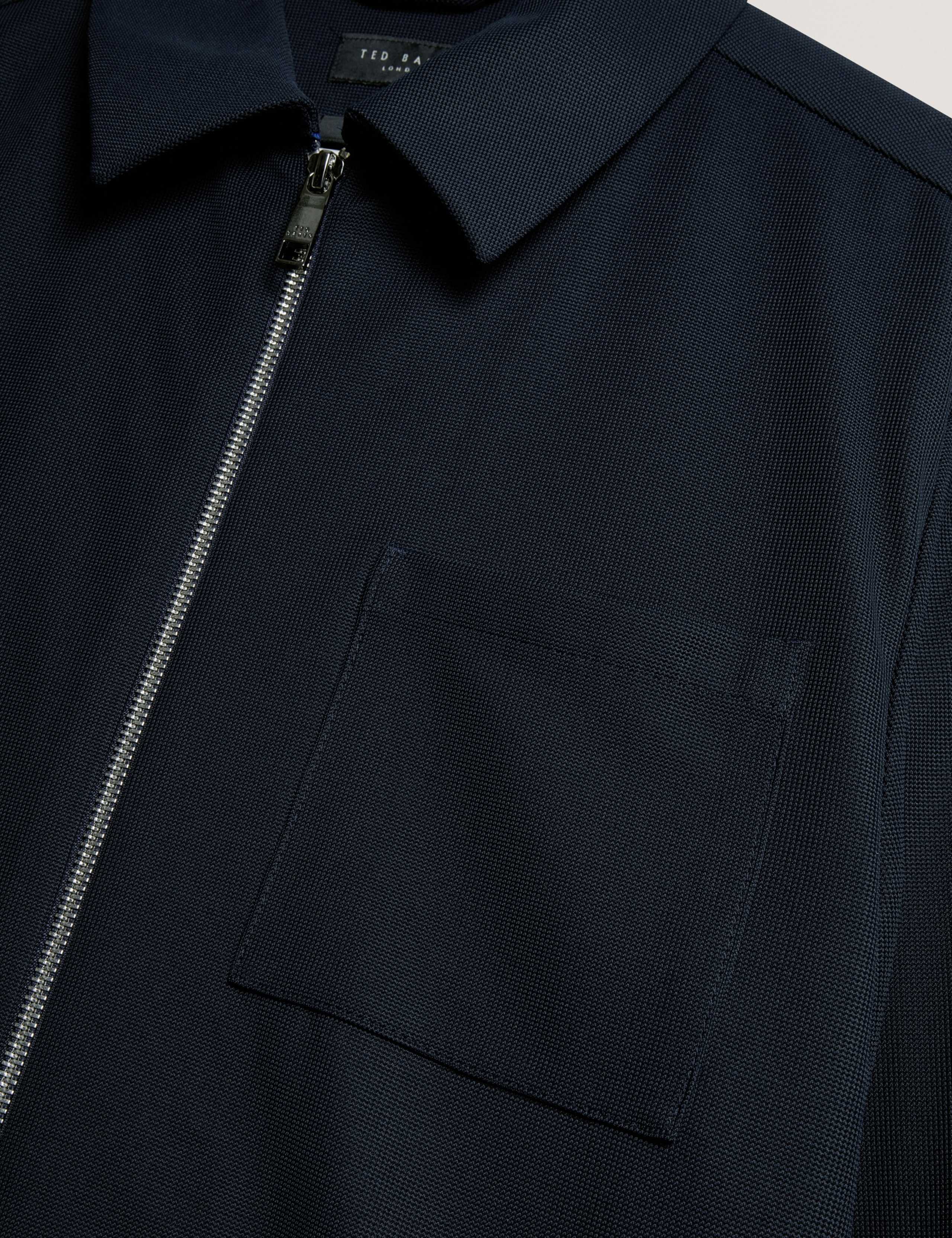 Regular Fit Waffle Zip Up Overshirt 6 of 6