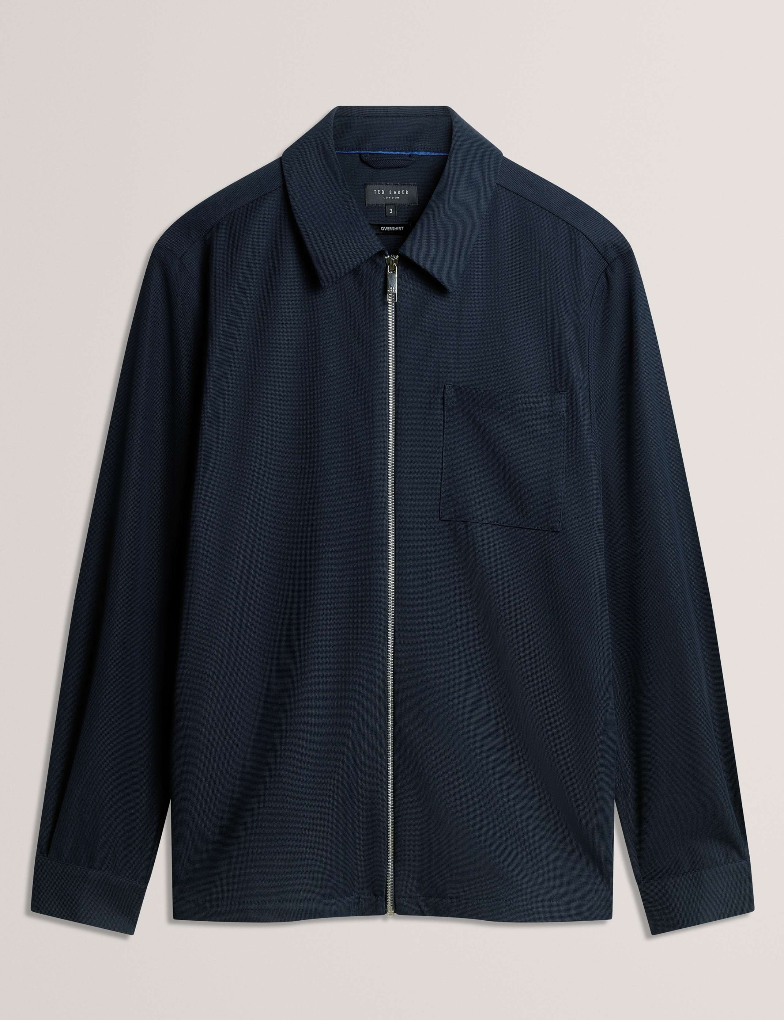 Regular Fit Waffle Zip Up Overshirt 2 of 6