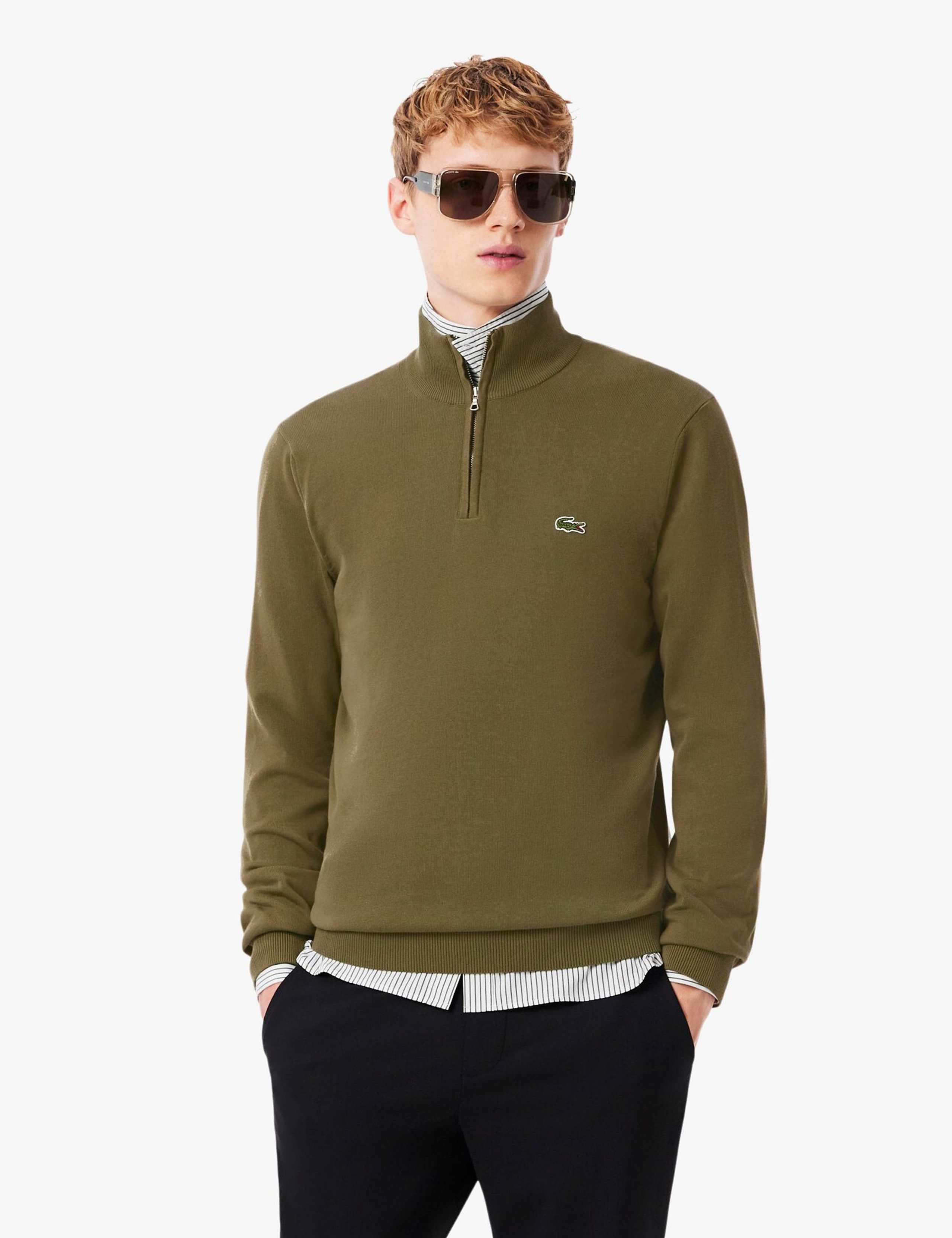 Pure Cotton Half Zip Jumper 1 of 7