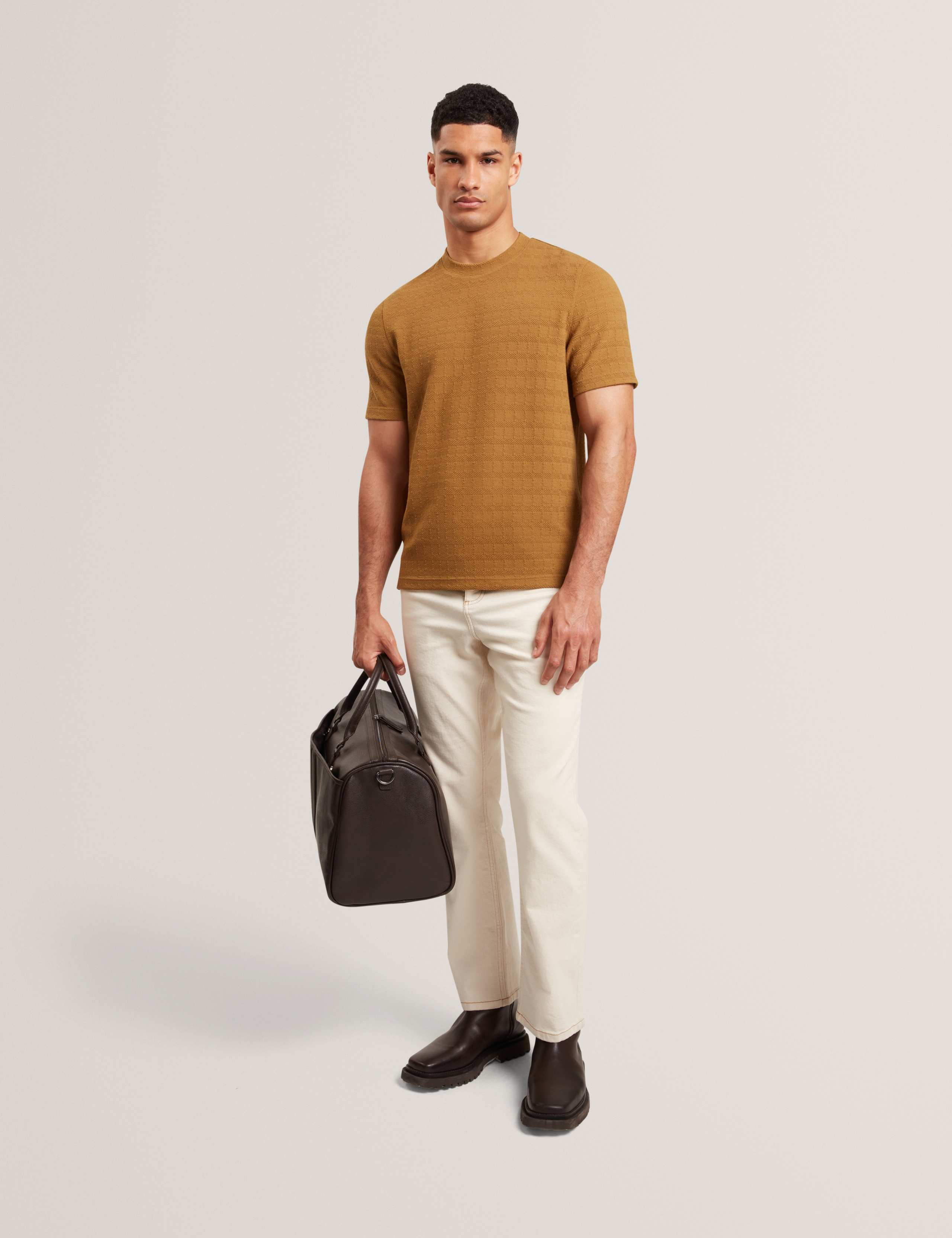 Textured Crew Neck T-Shirt 3 of 6