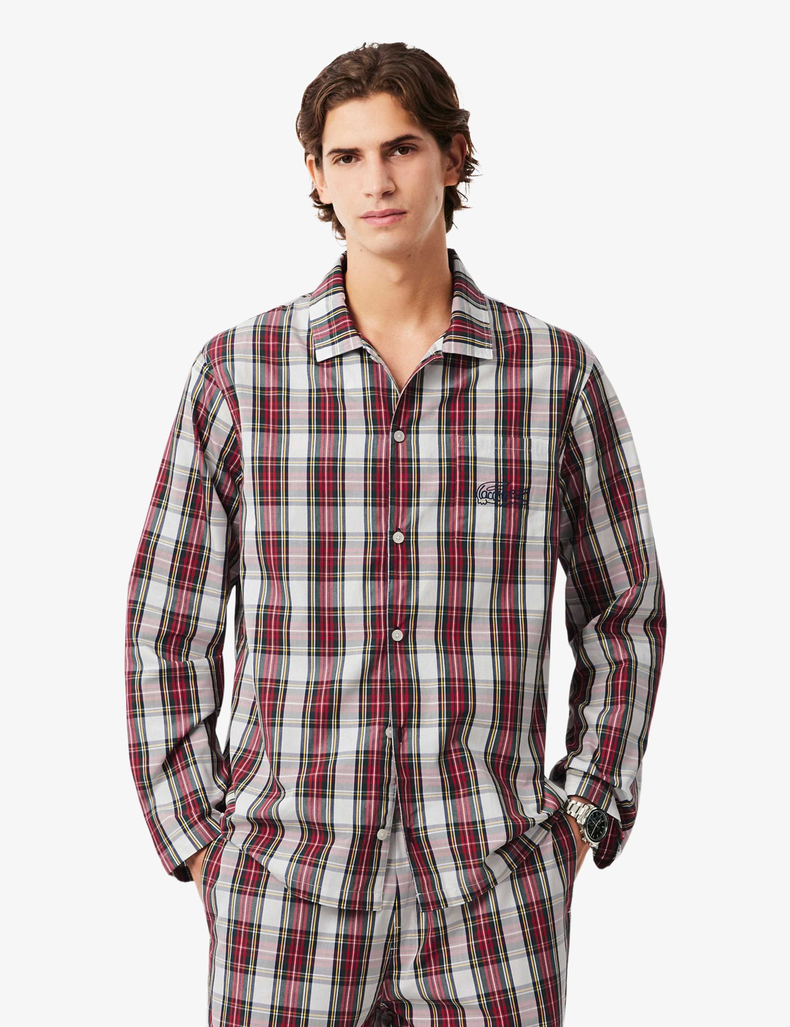 Pure Cotton Checked Pyjama Set 4 of 8