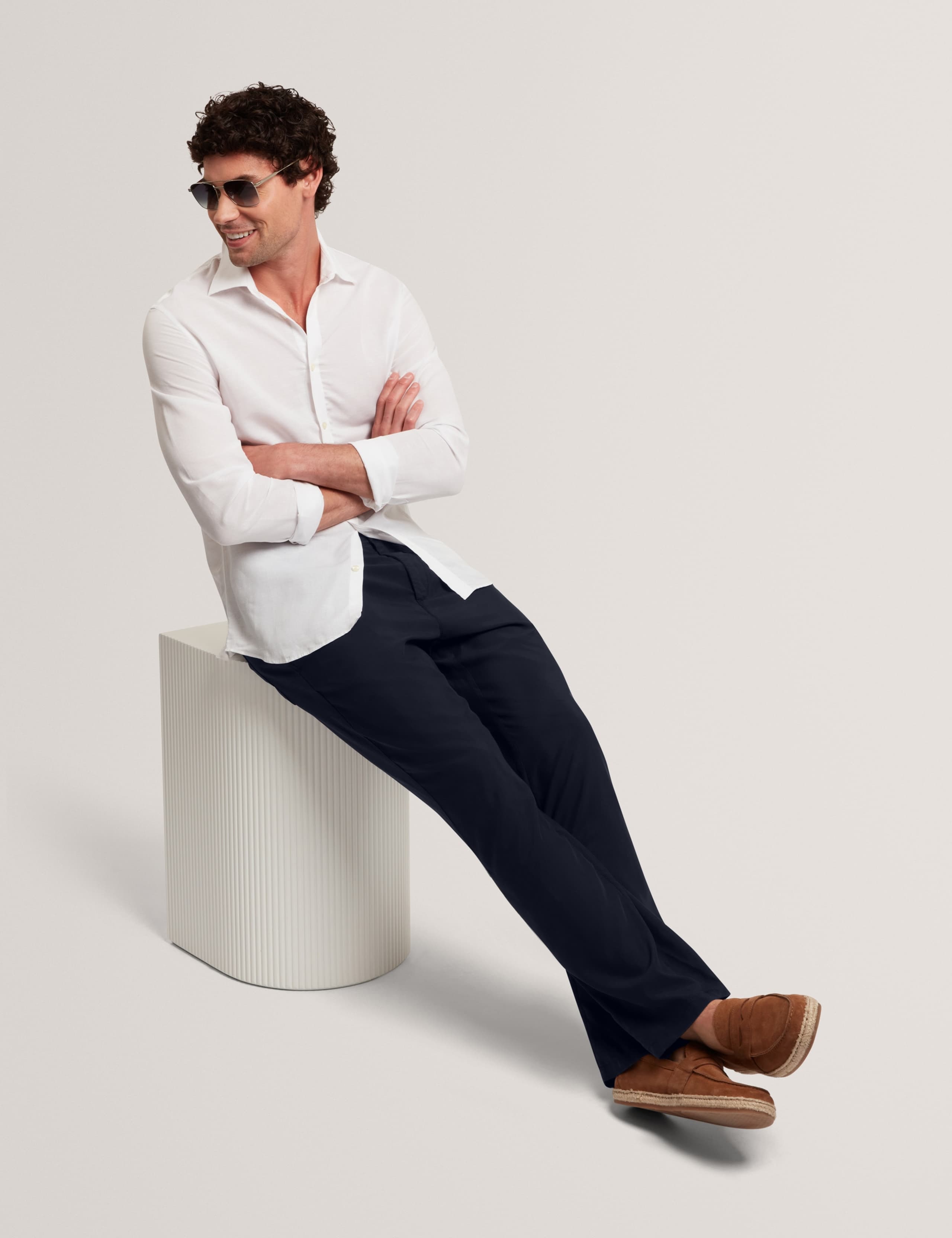 Tapered Fit Elasticated Waist Trousers 3 of 7