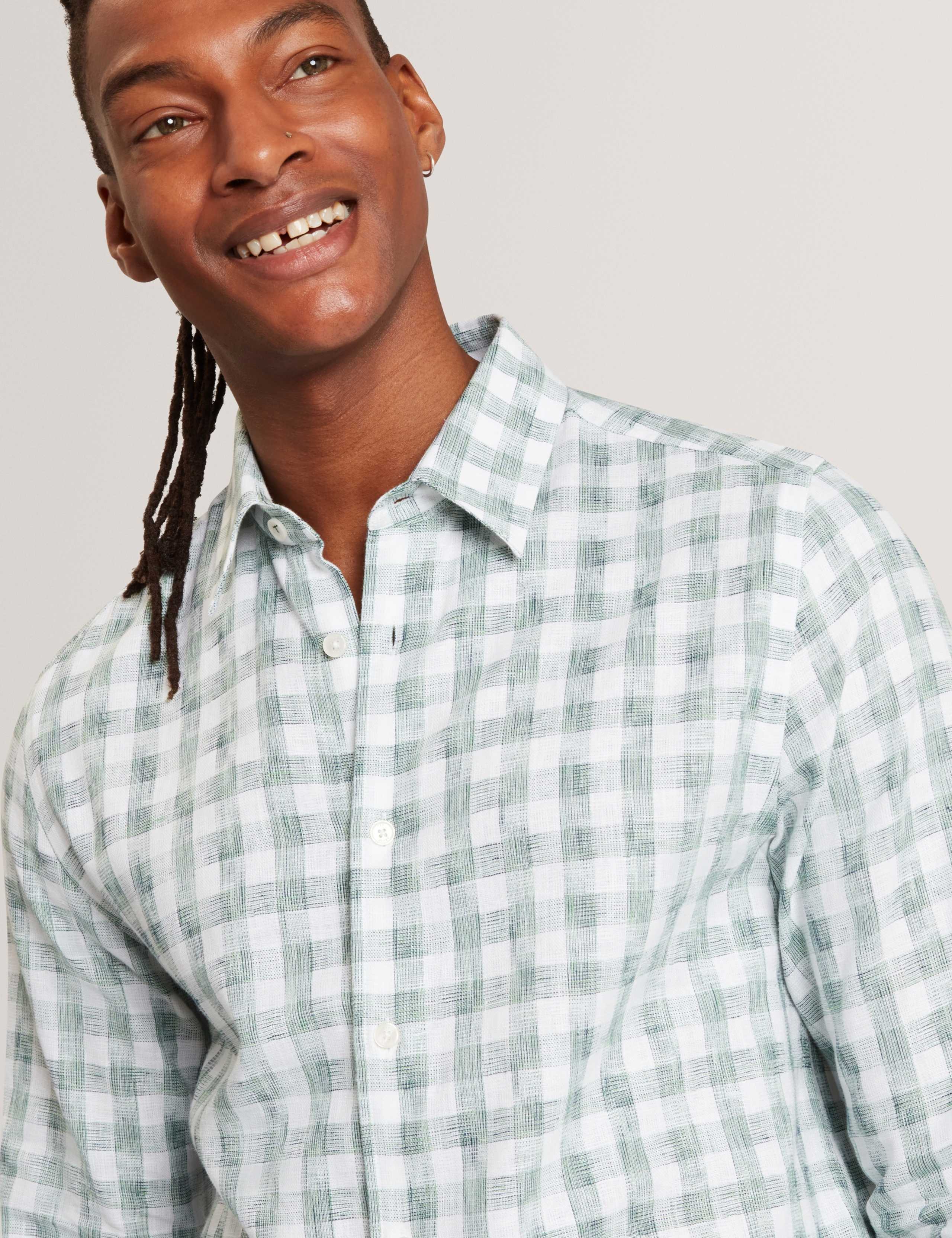 Regular Fit Cotton Rich Textured Check Shirt 3 of 6