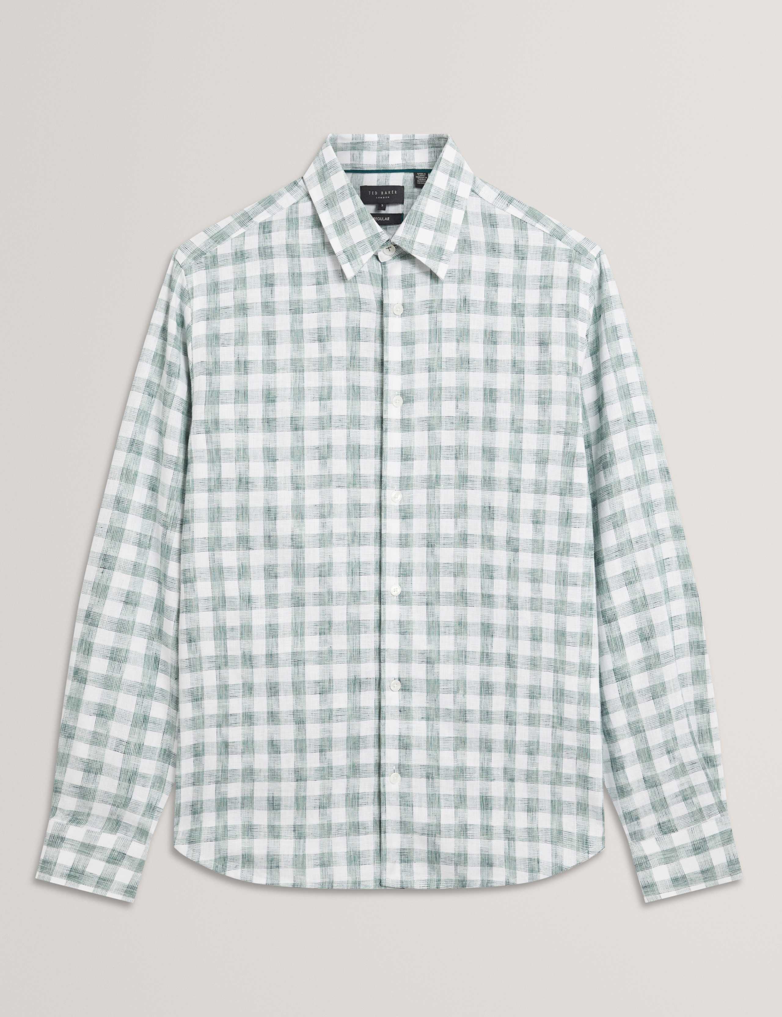 Regular Fit Cotton Rich Textured Check Shirt 2 of 6