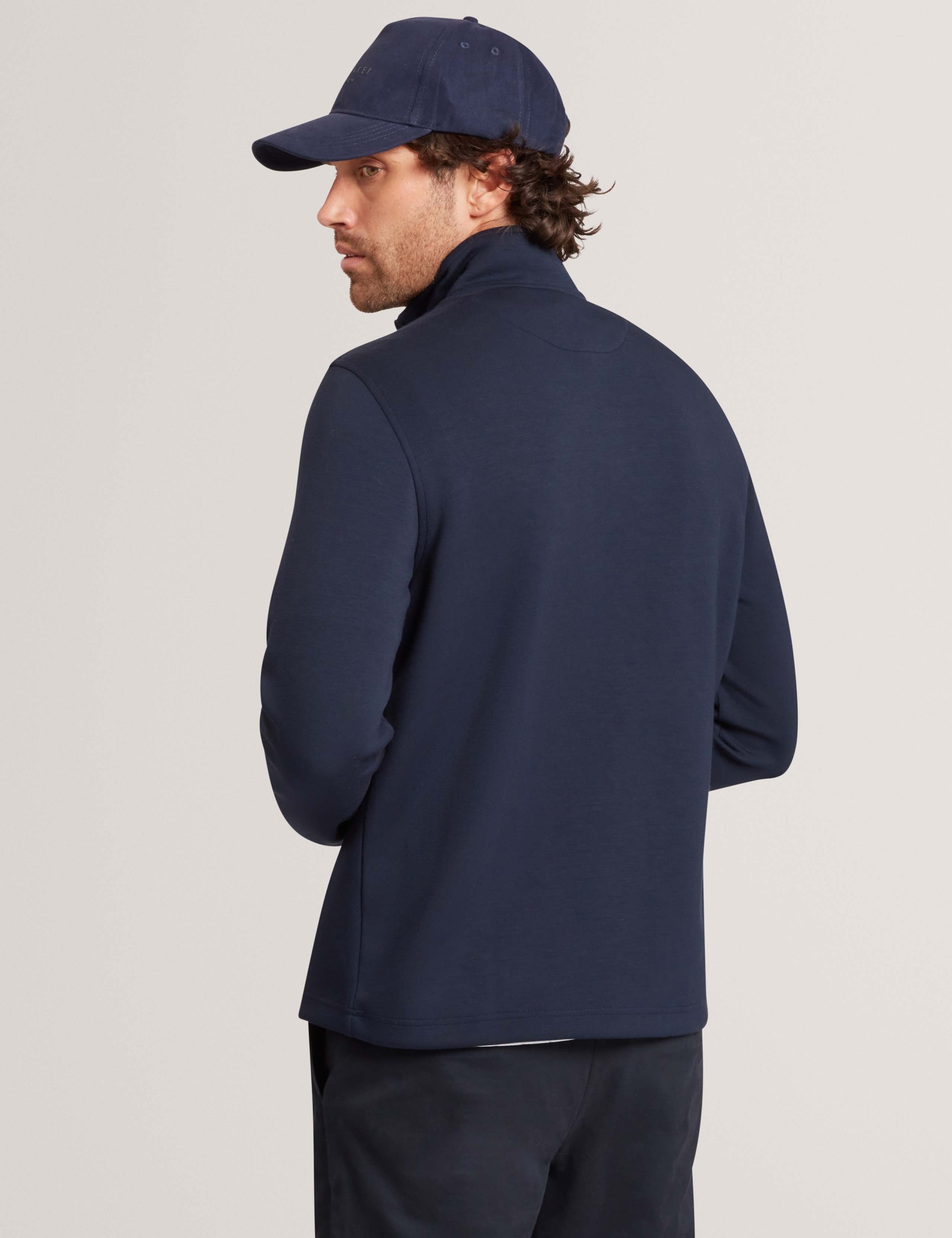 Modal Blend Jersey Striped Half Zip Sweatshirt 5 of 6
