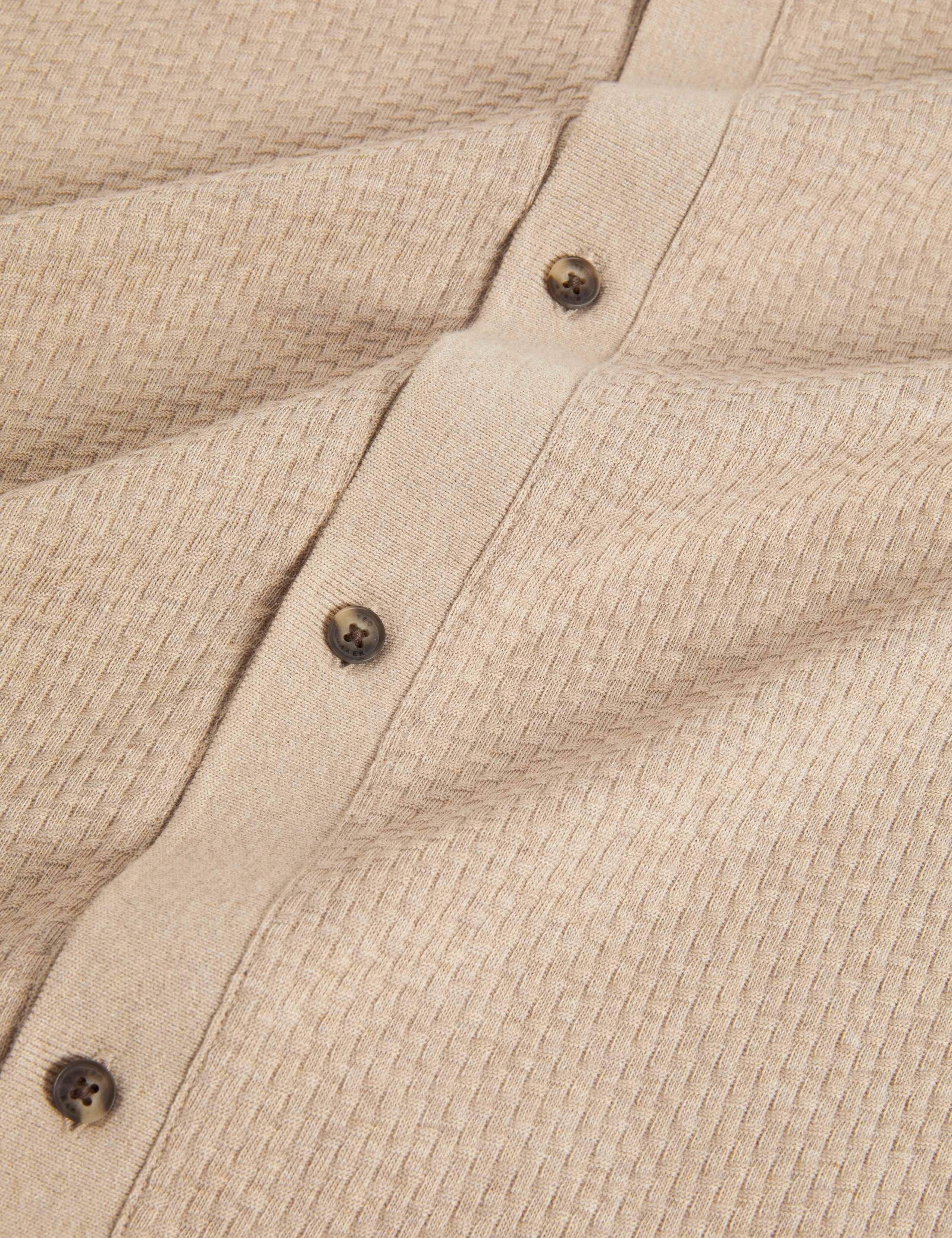 Pure Cotton Knitted Long Sleeve Polo Shirt 6 of 6