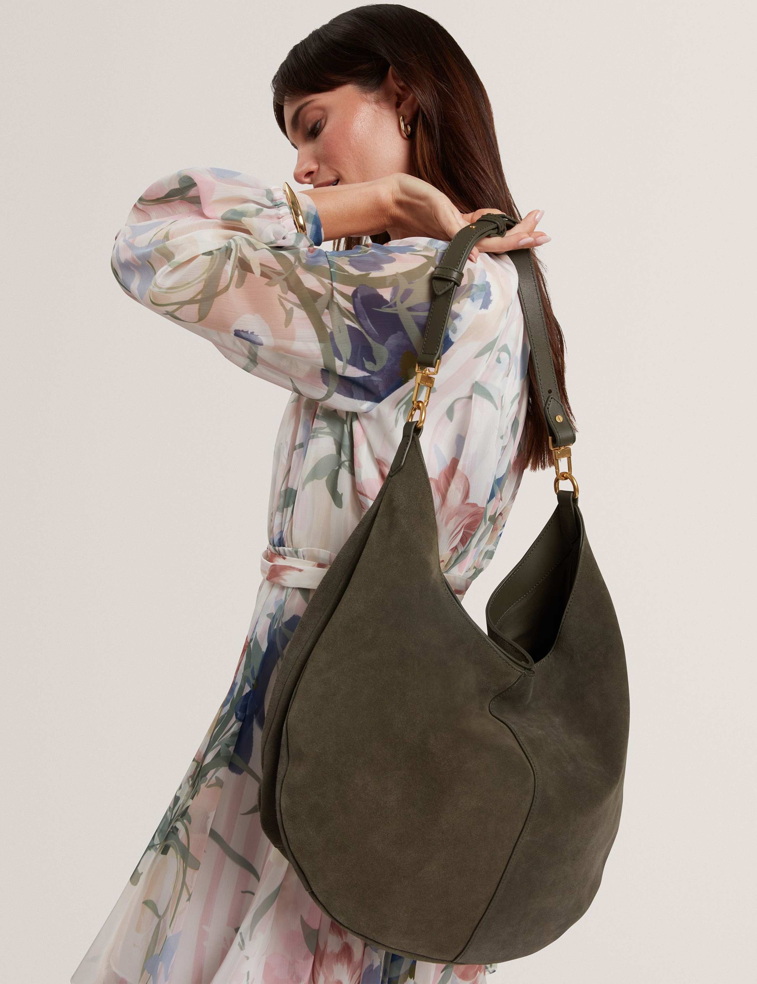 Leather Slouch Shoulder Bag 2 of 5