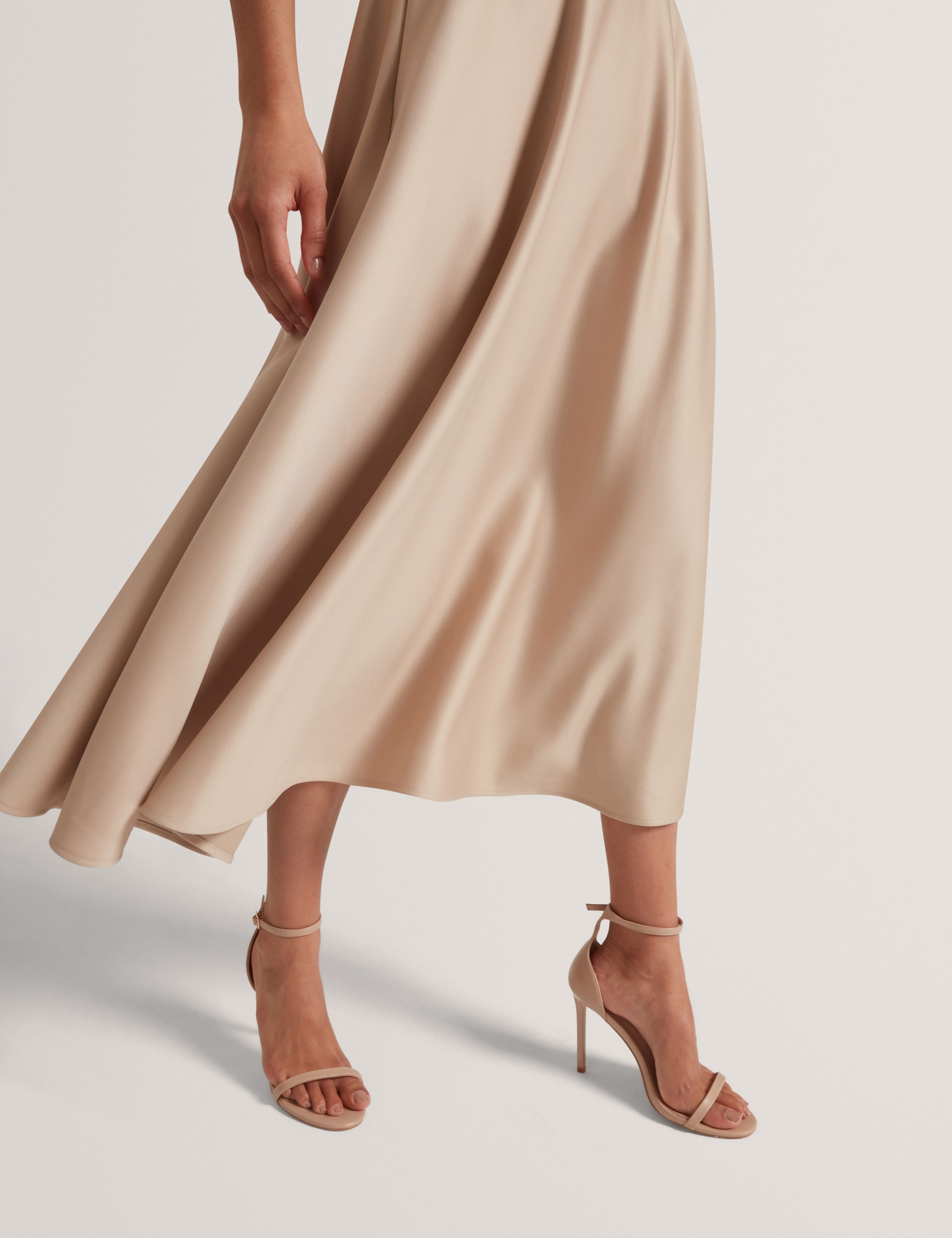 Crew Neck Tulip Sleeve Midi Skater Dress 5 of 6