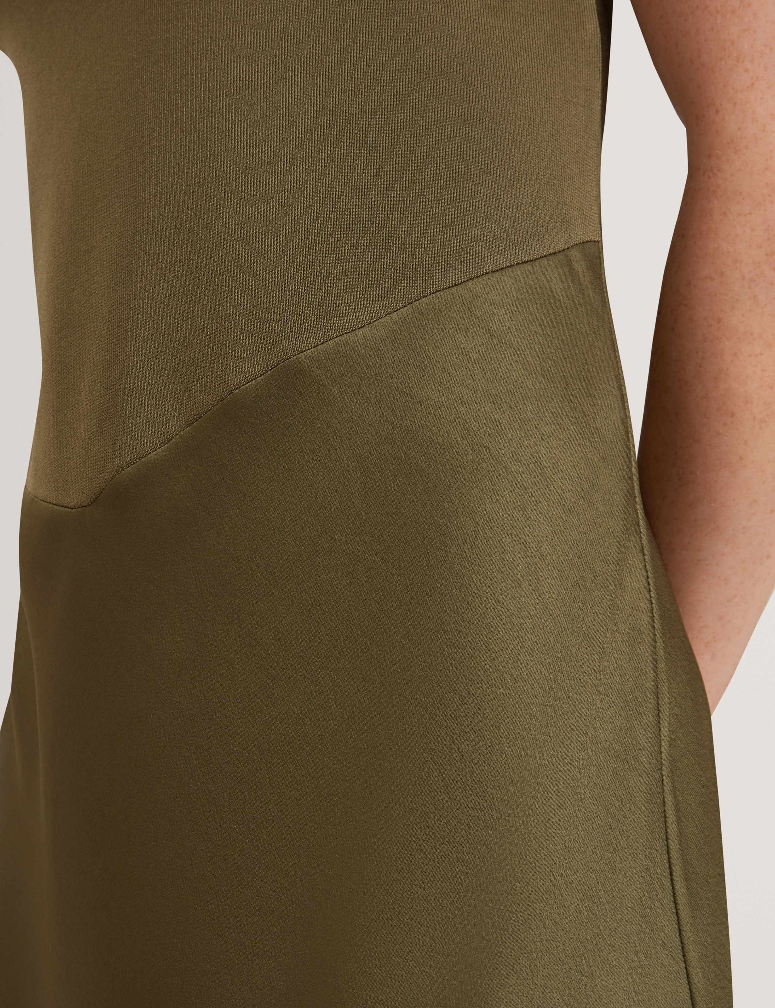 High Neck Knitted Panel Maxi Column Dress 5 of 6