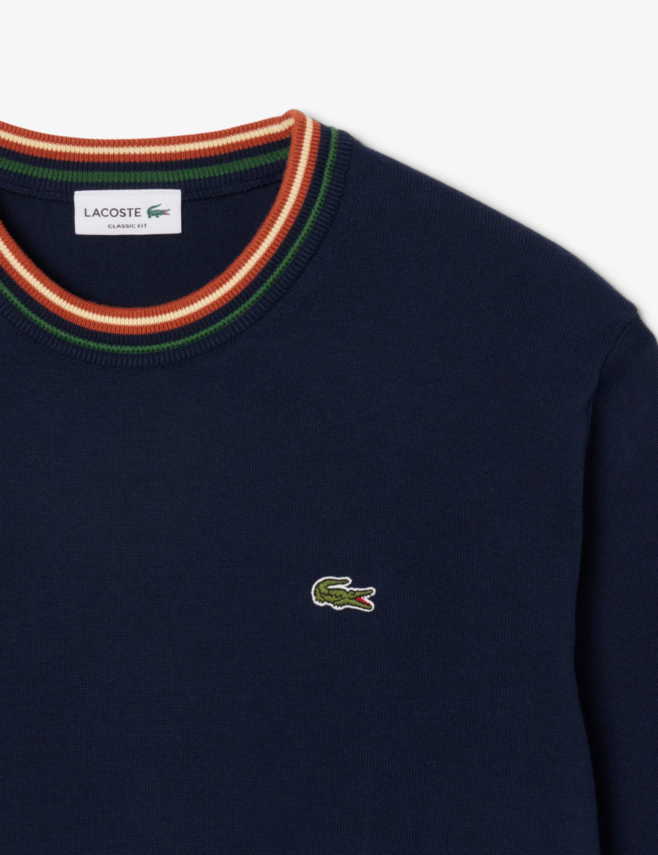 Pure Cotton Tipped Crew Neck Jumper 2 of 2