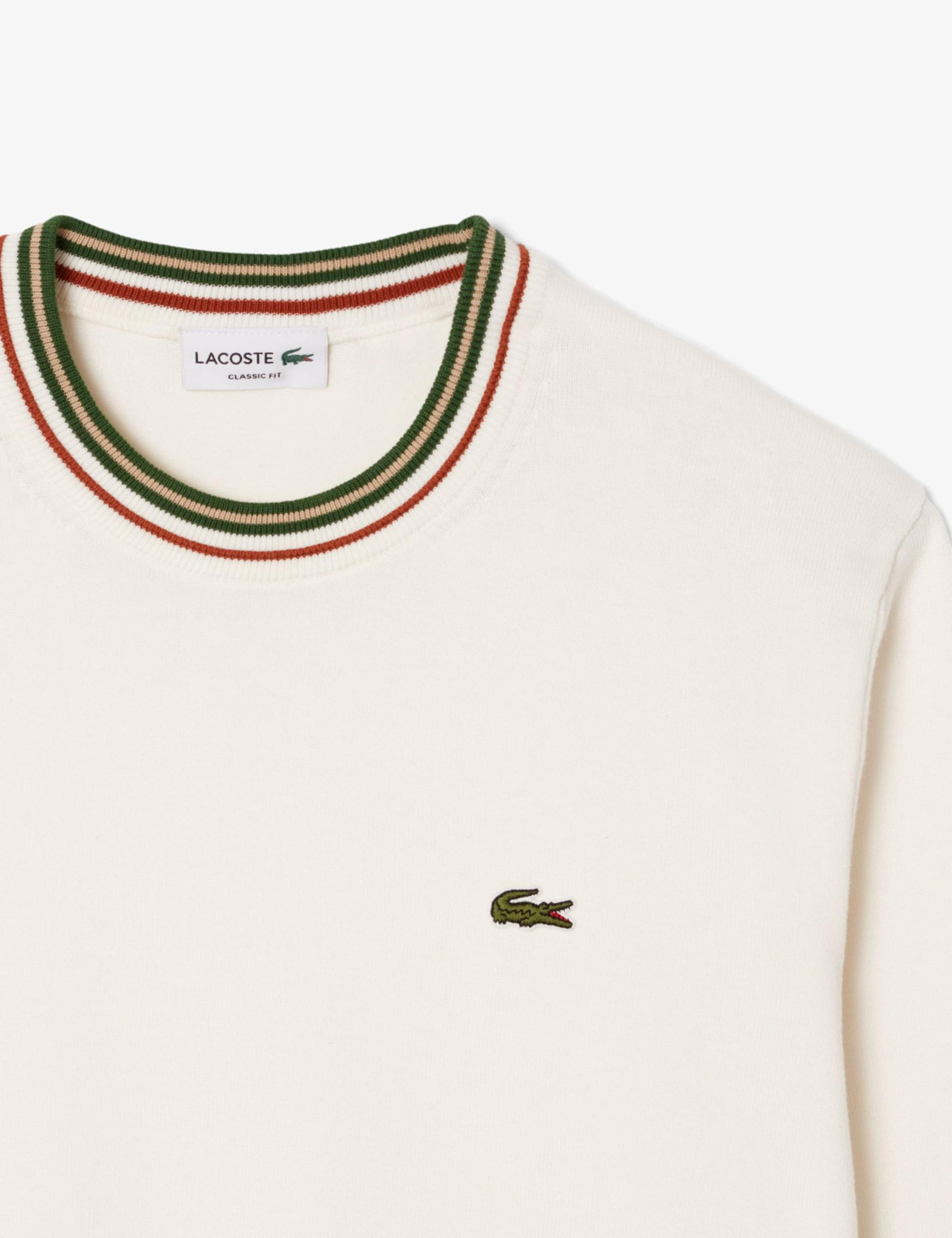 Pure Cotton Tipped Crew Neck Jumper 3 of 4