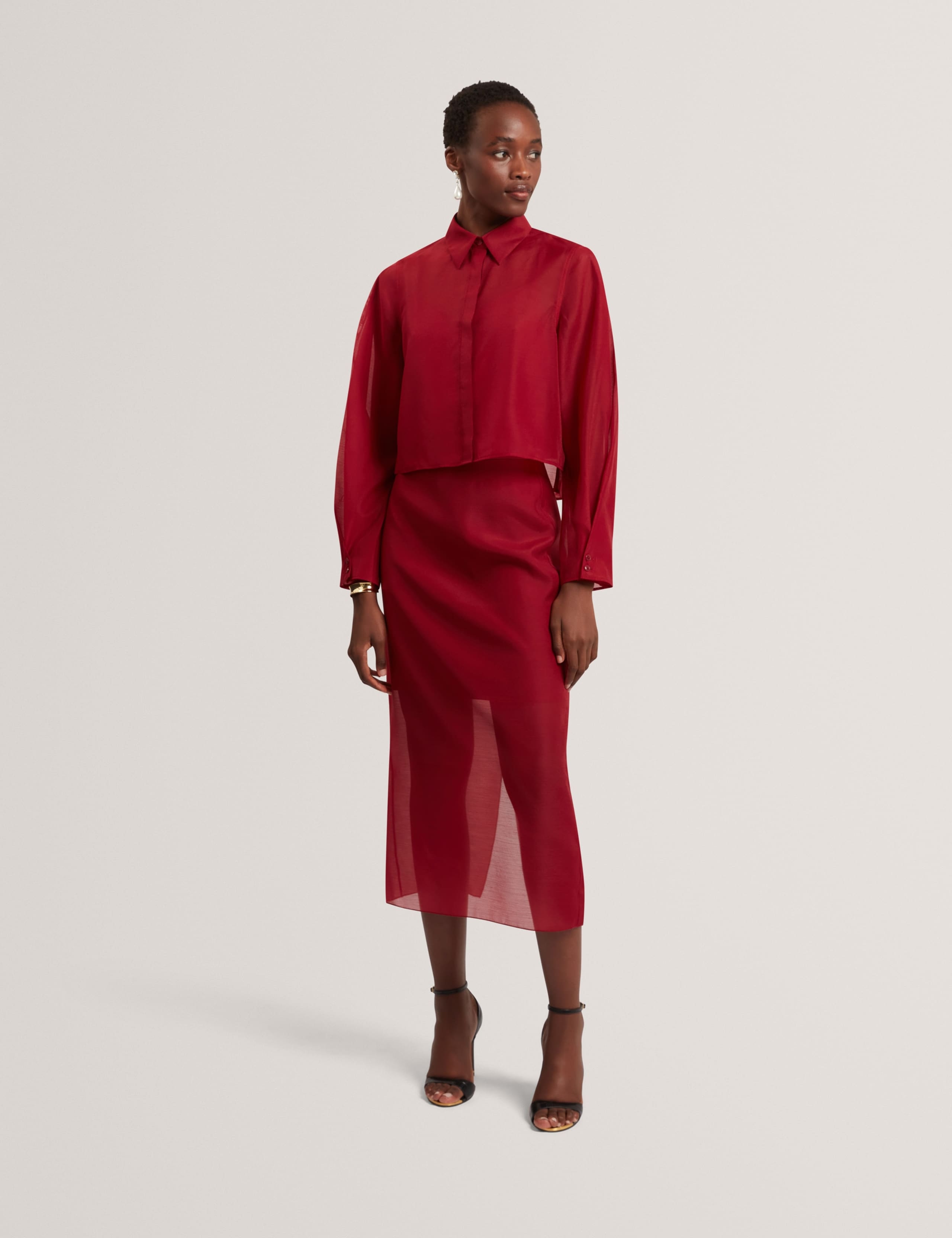 Organza Crop Shirt 3 of 6