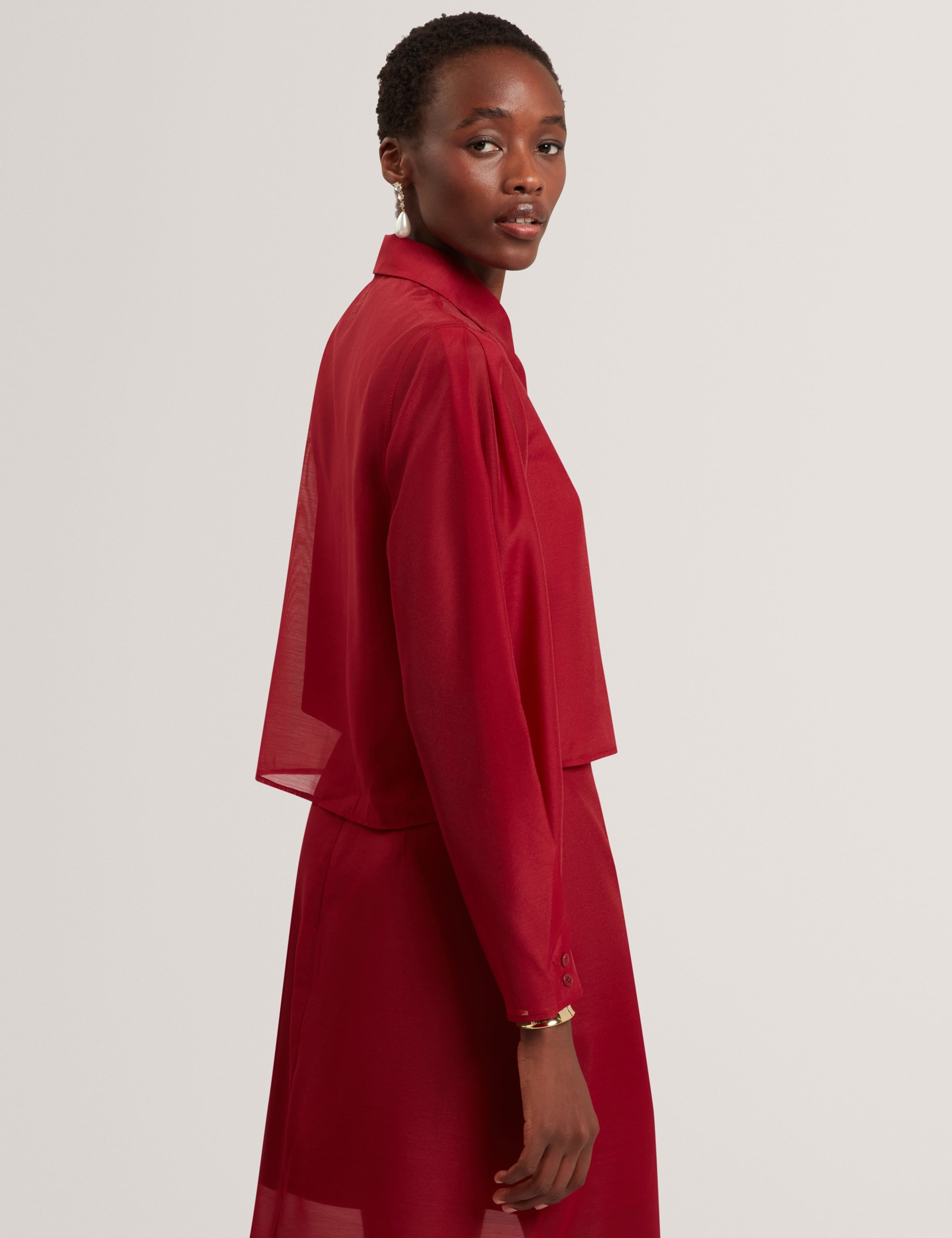 Organza Crop Shirt 5 of 6